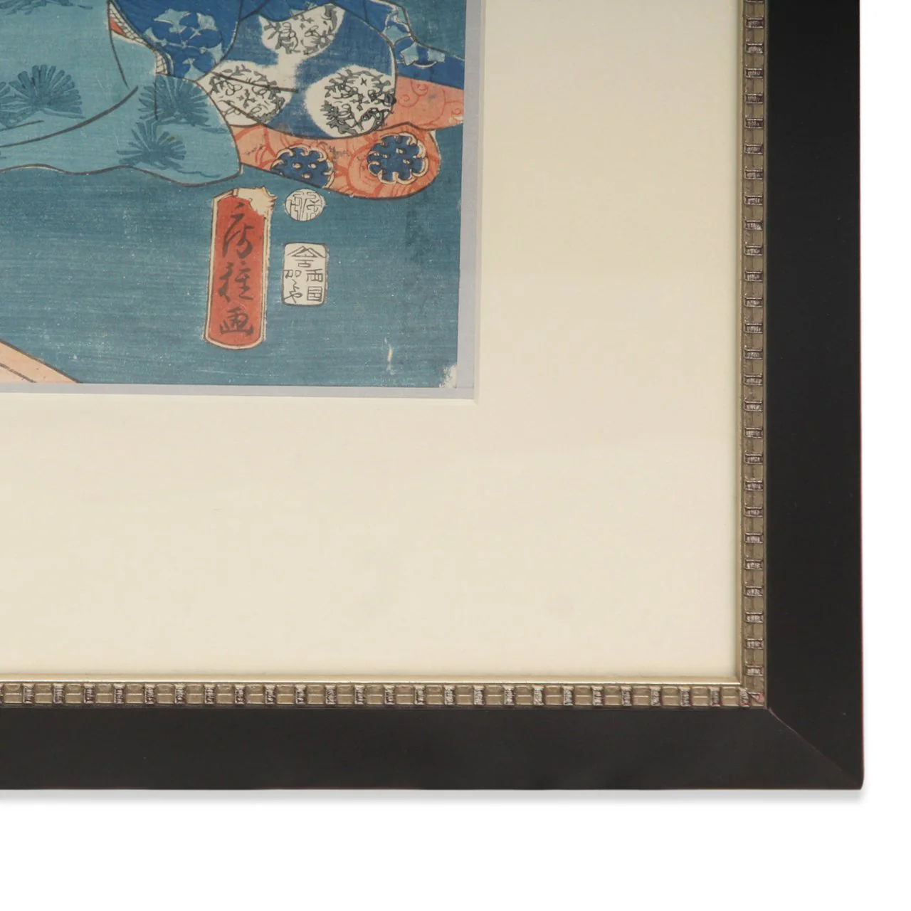 1830s Japanese Triptych Artwork by Utagawa Kunisada - Image 5