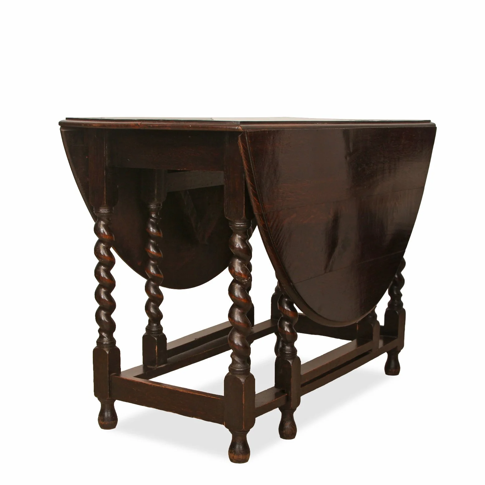 Antique English Oak Gateleg Table, 19thC - Image 2