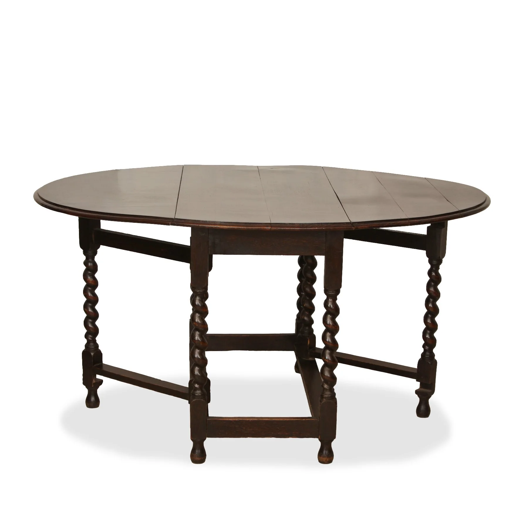Antique English Oak Gateleg Table, 19thC - Image 3