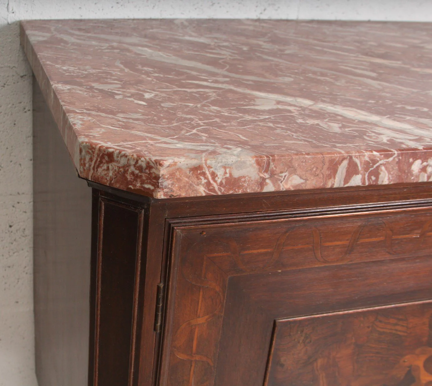 Antique Italian Commode with Inlay Marquetry & Marble Top, 19thC - Image 12