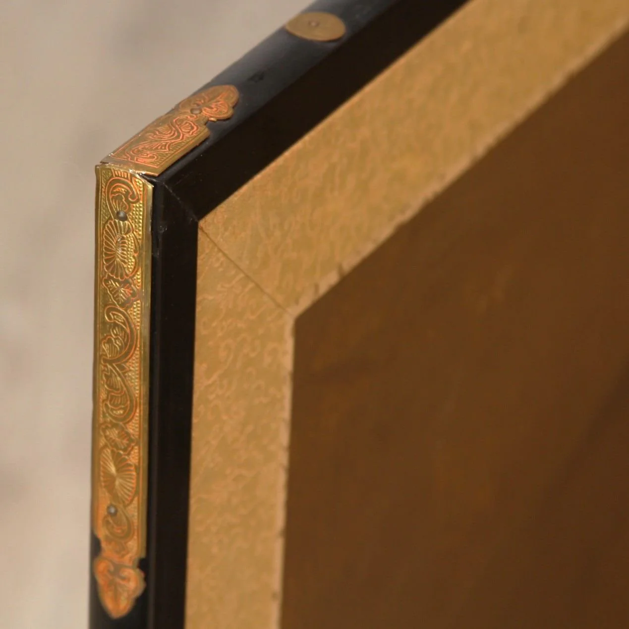 Antique Japanese Byobu Four Panel Screen - Image 8