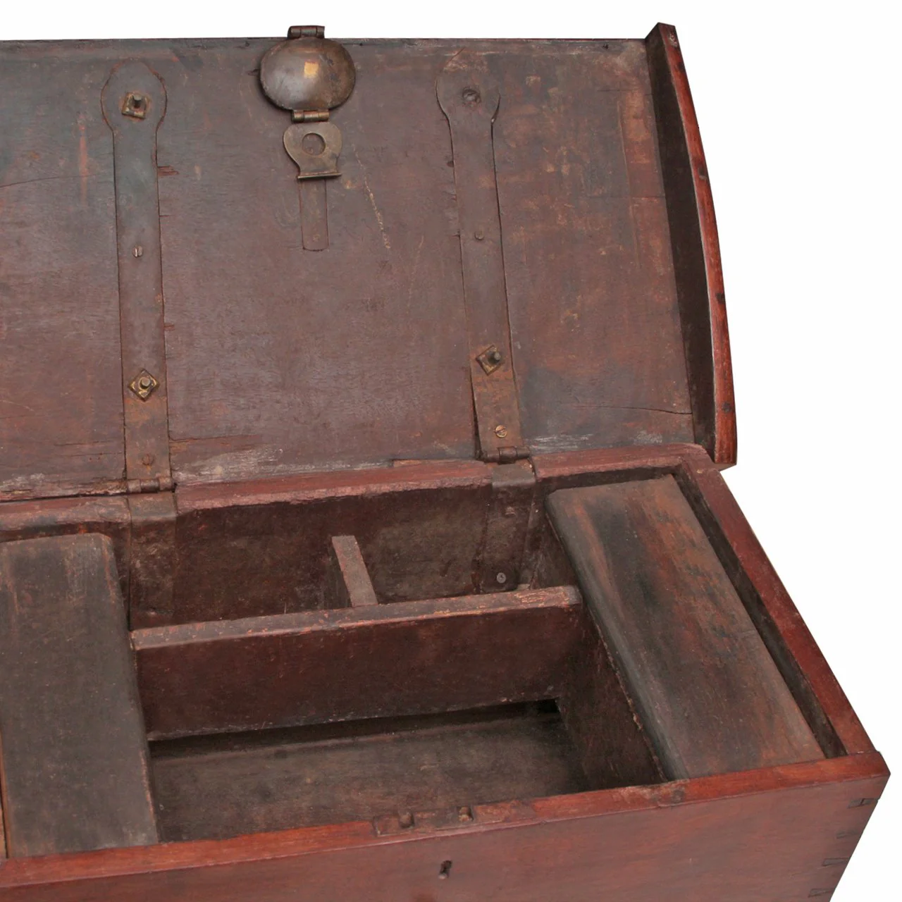 Antique Chest with Brass on Iron Stand, C19th Century - Image 5