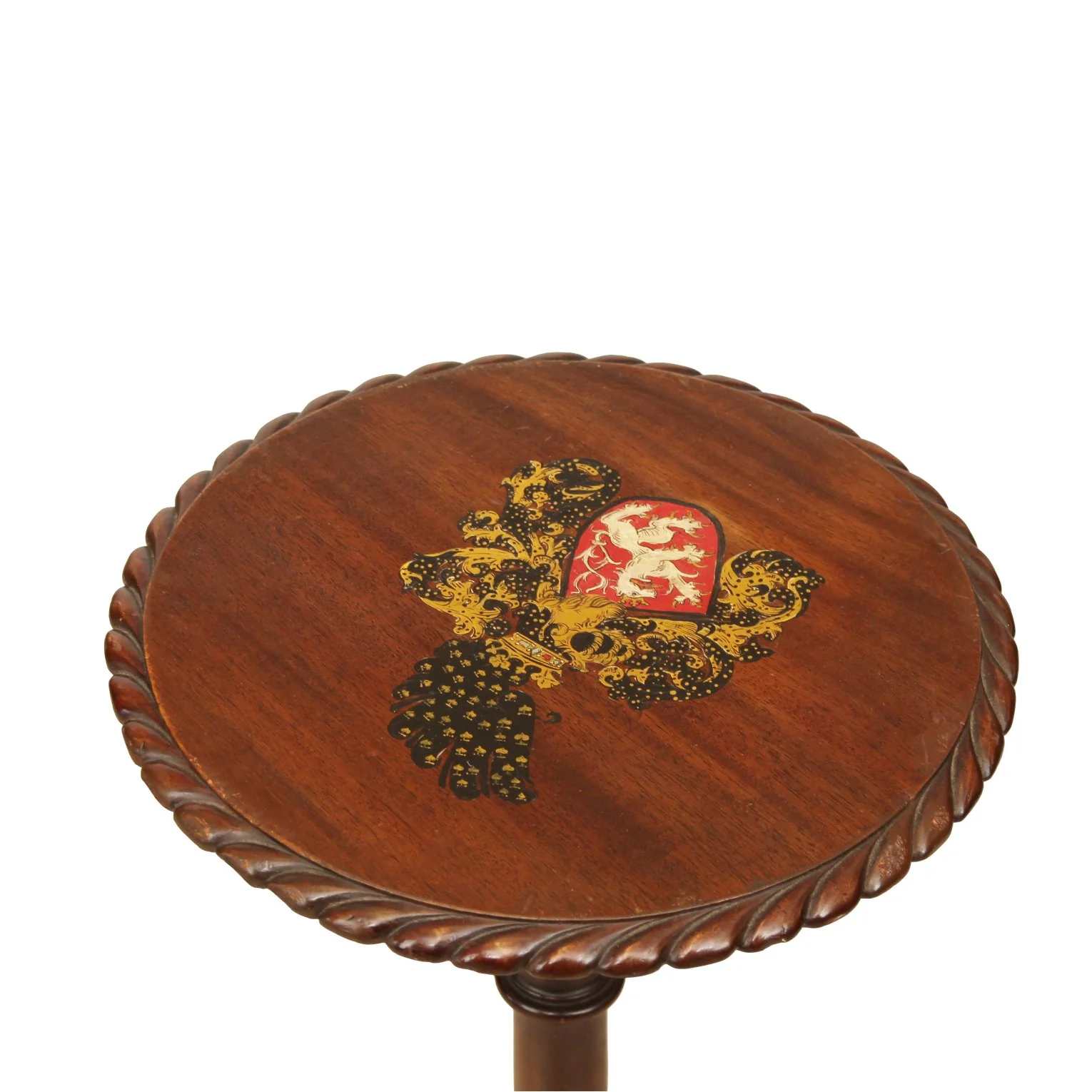 Antique Sheraton Revival Hardwood Tripod Side End Lamp Wine Table 19thC - Image 2