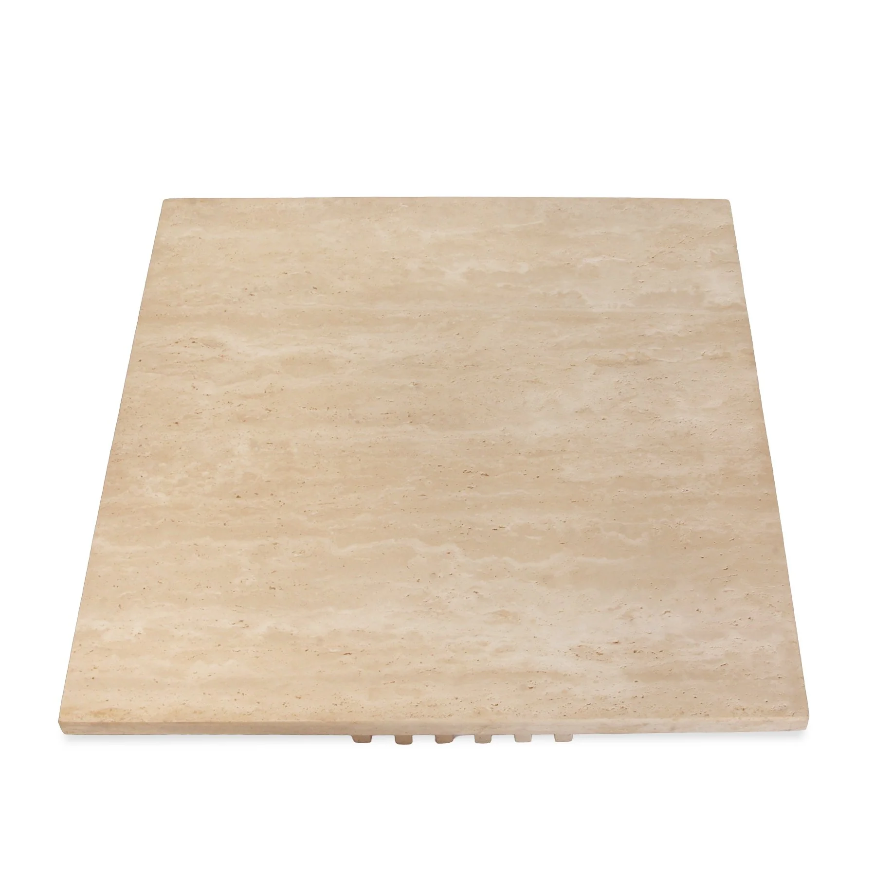 CB2 Carve 2-Piece Travertine Cocktail Table Set - Image 5
