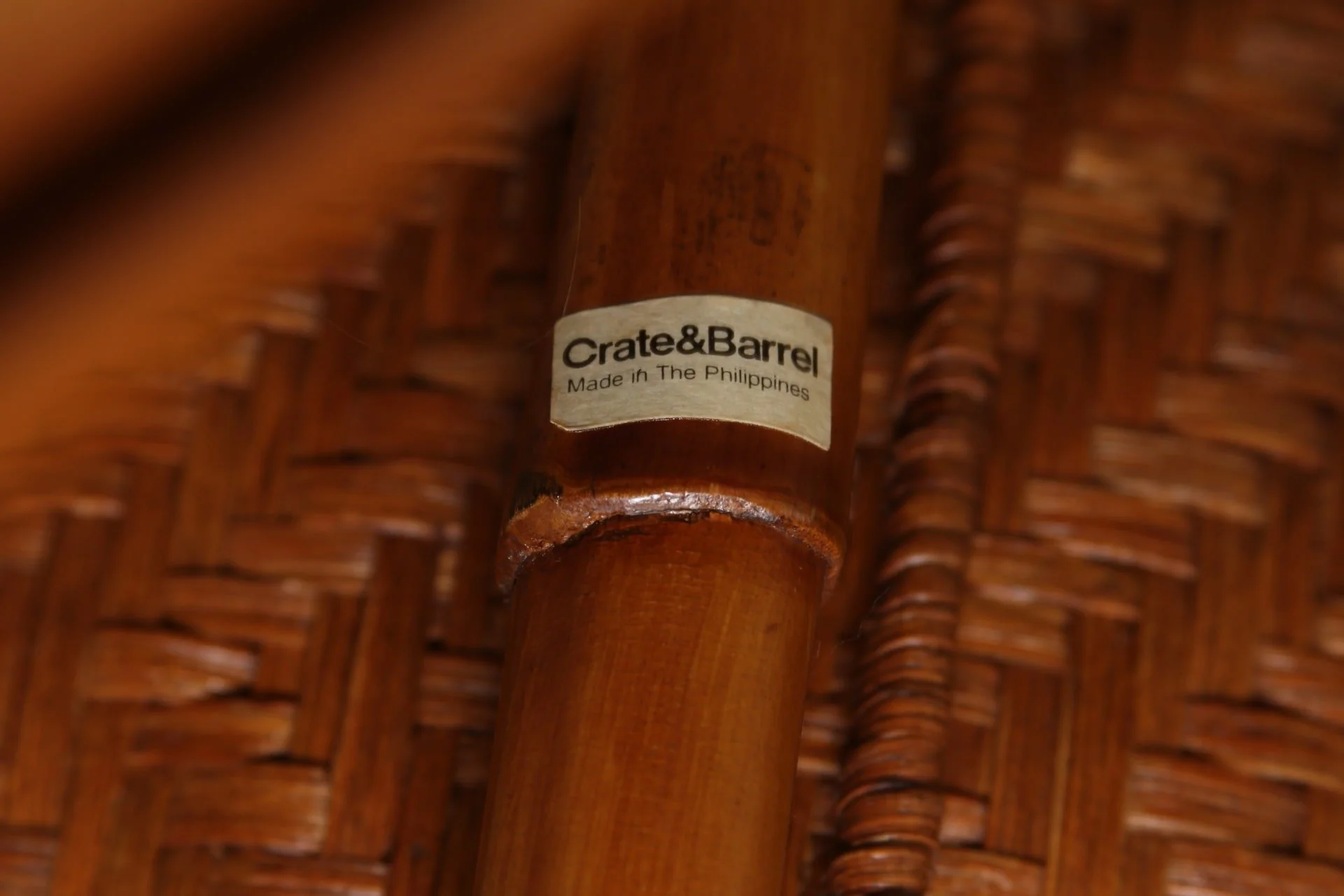 Crate & Barrel Rattan Accent Chair - Image 10