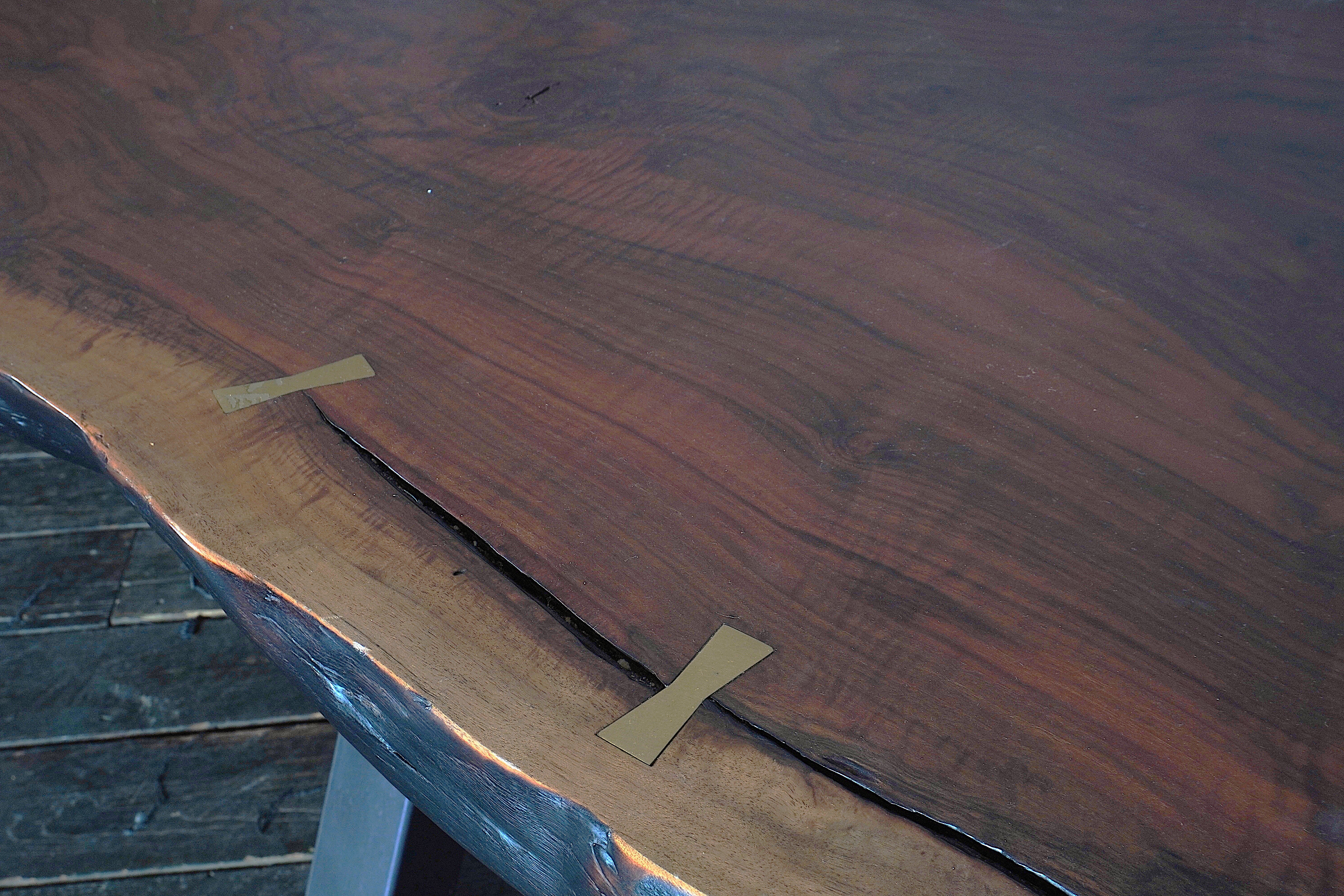 Custom 16 Feet Double Slab Claro Walnut with Cantilever Base Table - George Nakashima Inspired - Image 16