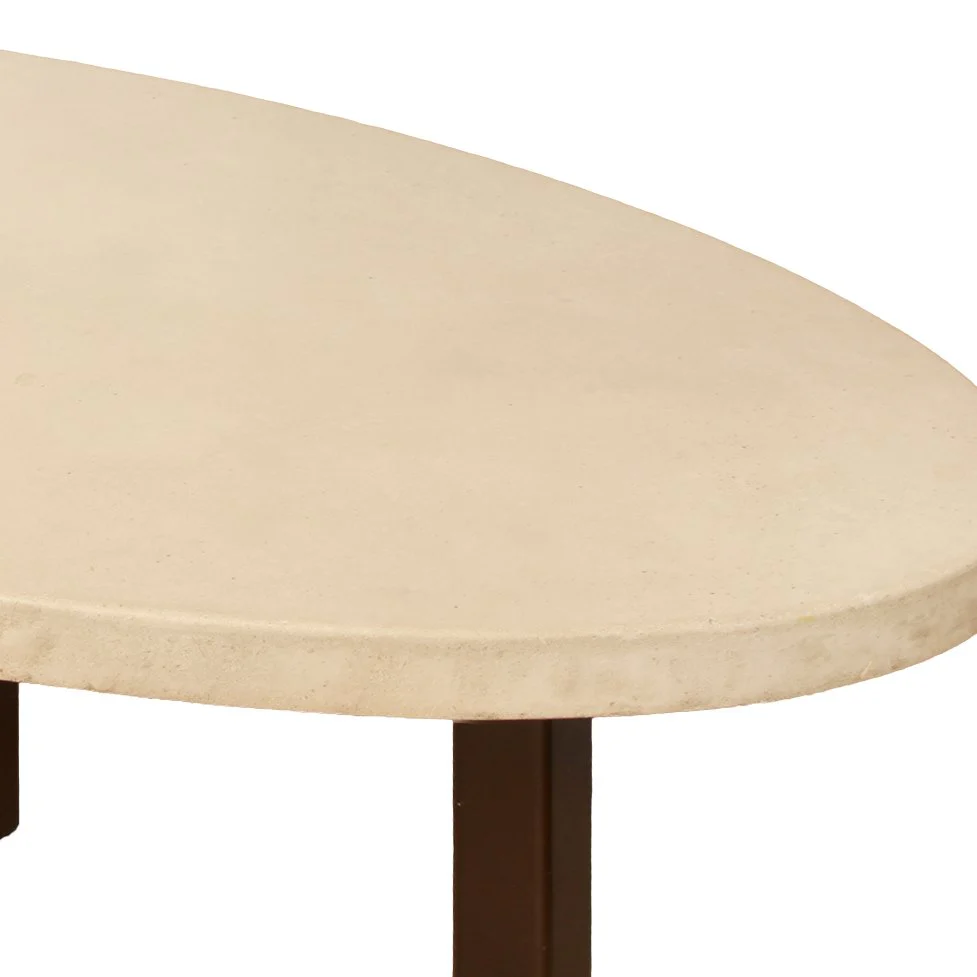 Custom Heavy Travertine Indoor Outdoor Dining Table - Image 3