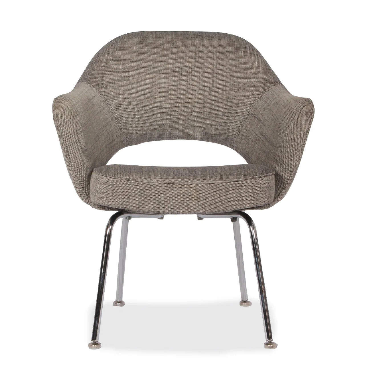 Eero Saarinen Executive Armchairs Upholstered in Kravet C1970s, set of 6 - Image 4