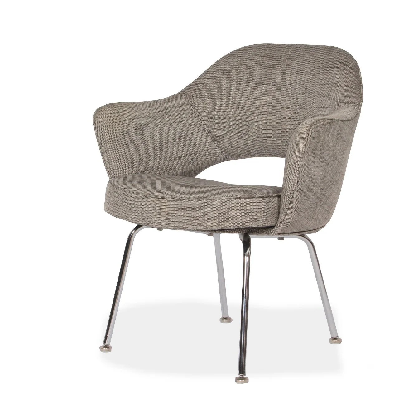 Eero Saarinen Executive Armchairs Upholstered in Kravet C1970s, set of 6 - Image 5