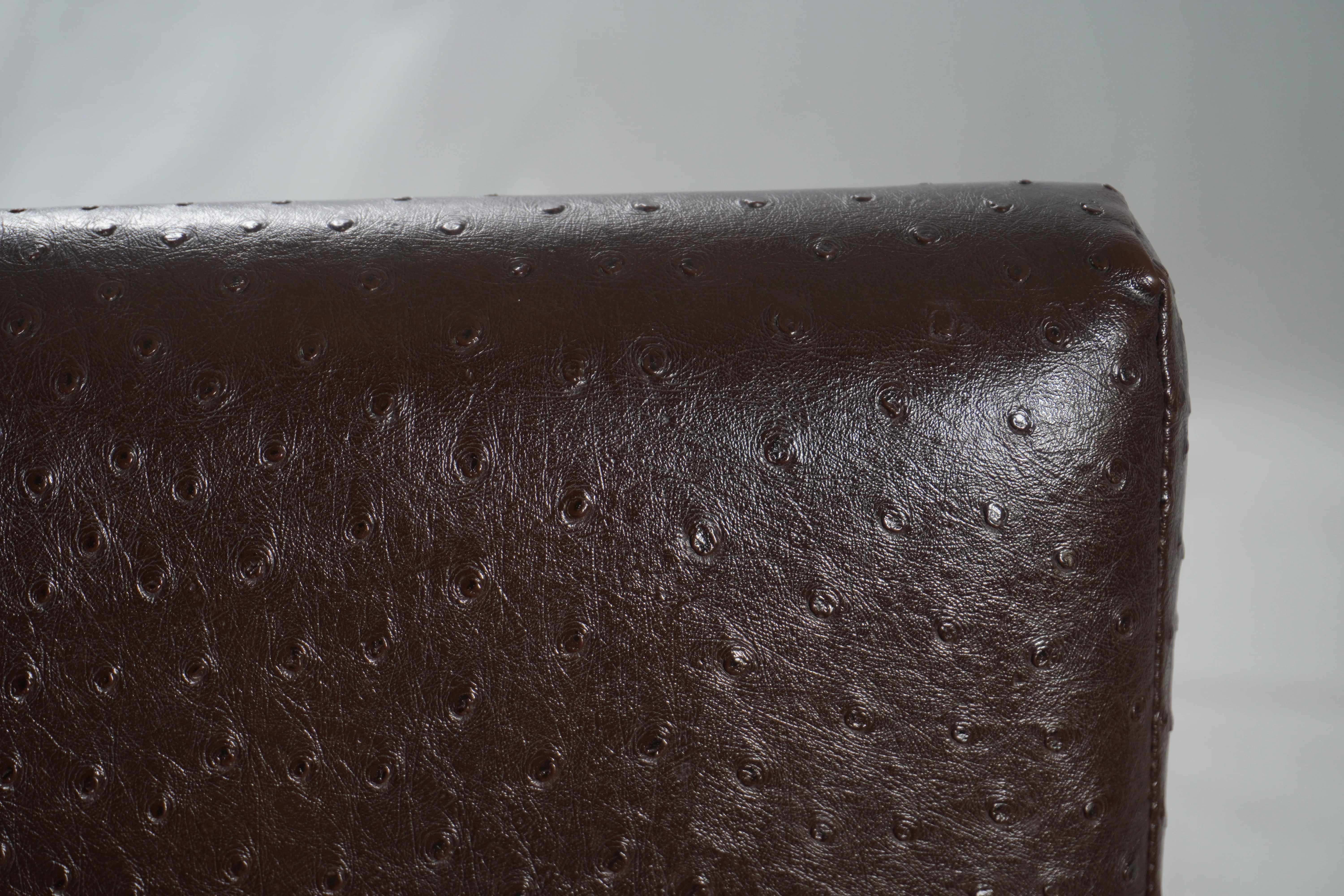 Heiberg Cummings Design Side Chairs with Ostrich Embossed Leather, Pair of - Image 4