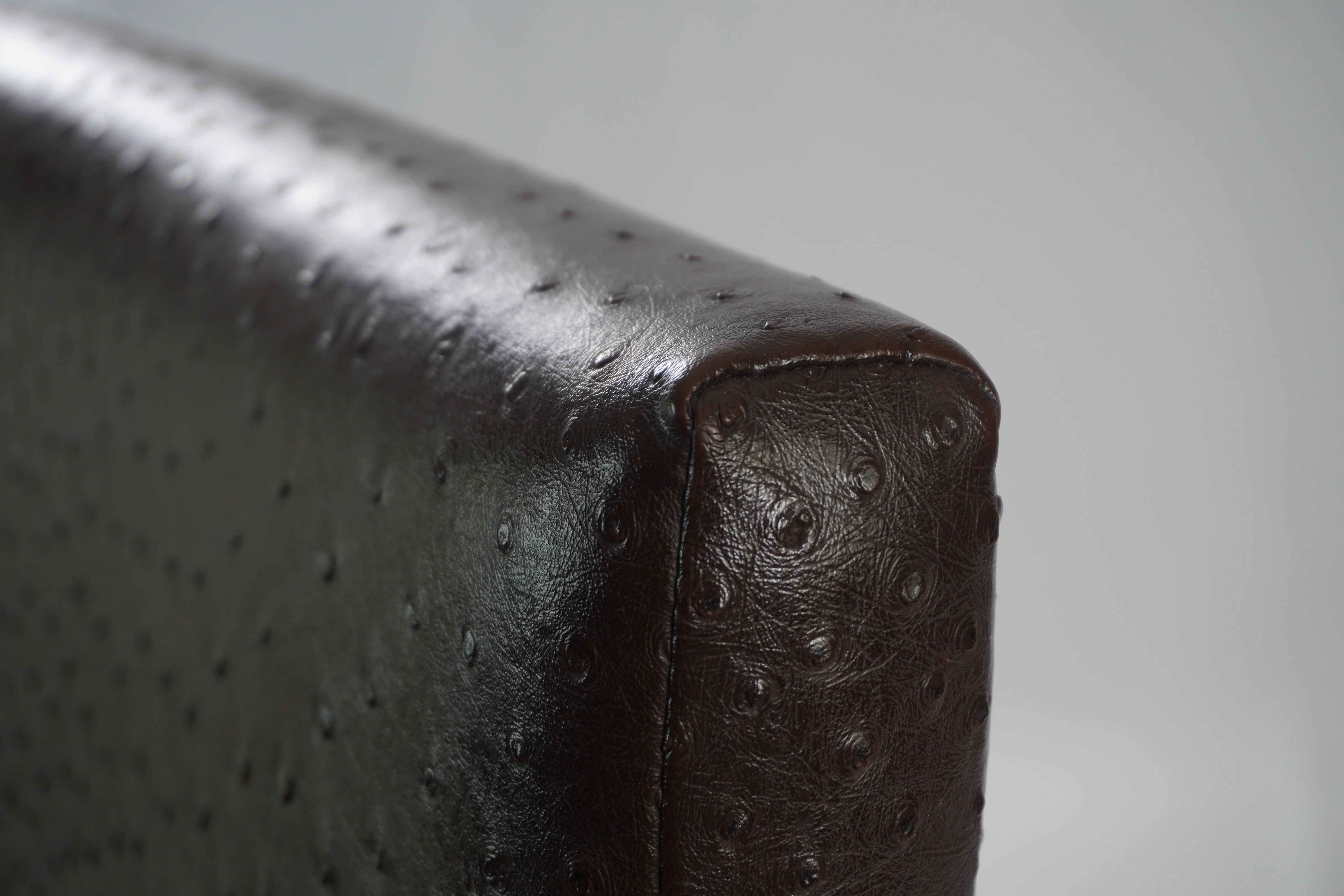 Heiberg Cummings Design Side Chairs with Ostrich Embossed Leather, Pair of - Image 6