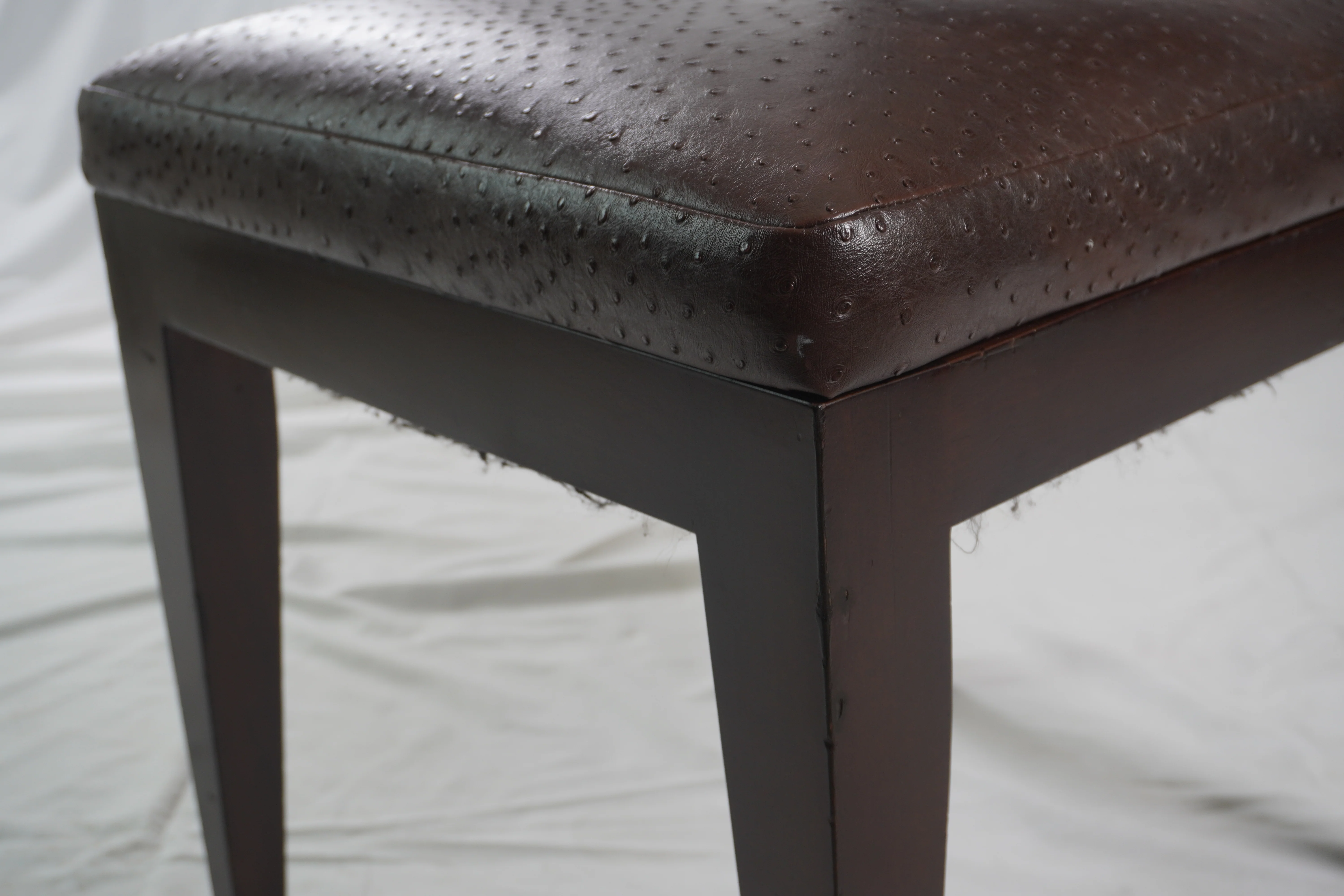 Heiberg Cummings Design Side Chairs with Ostrich Embossed Leather, Pair of - Image 7