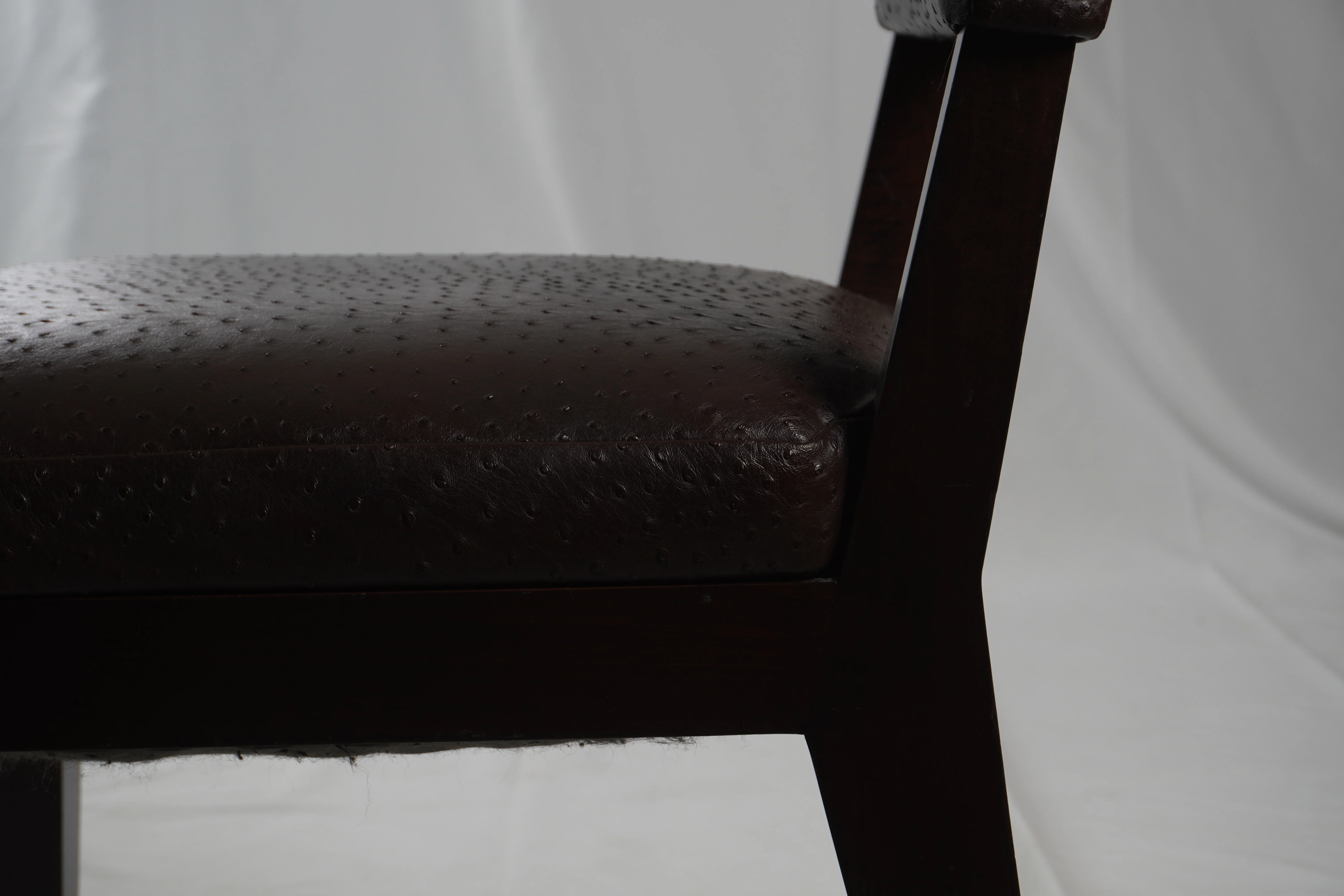 Heiberg Cummings Design Side Chairs with Ostrich Embossed Leather, Pair of - Image 8