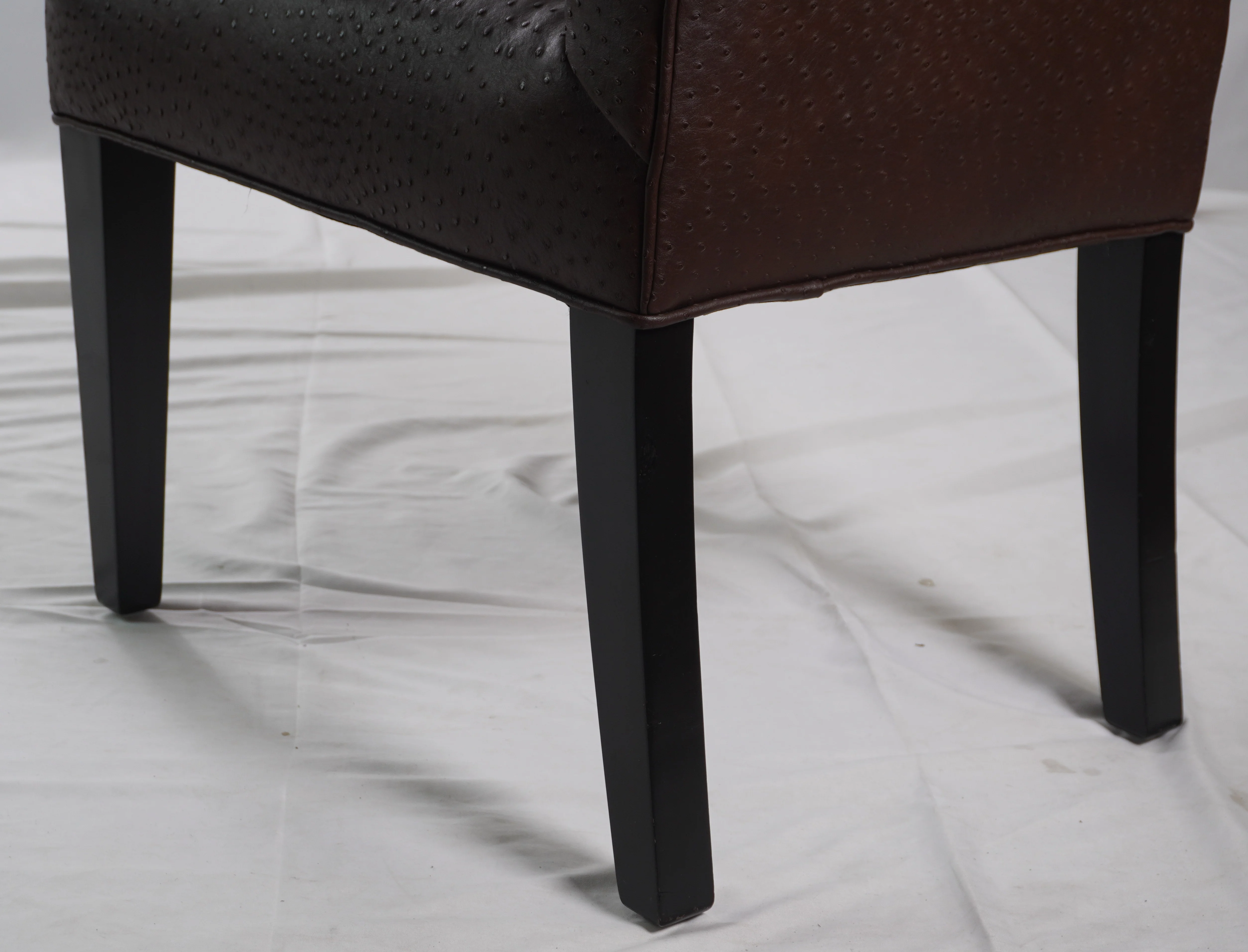Heiberg Cummings Design Chairs with Ostrich Embossed Leather, Pair of - Image 11