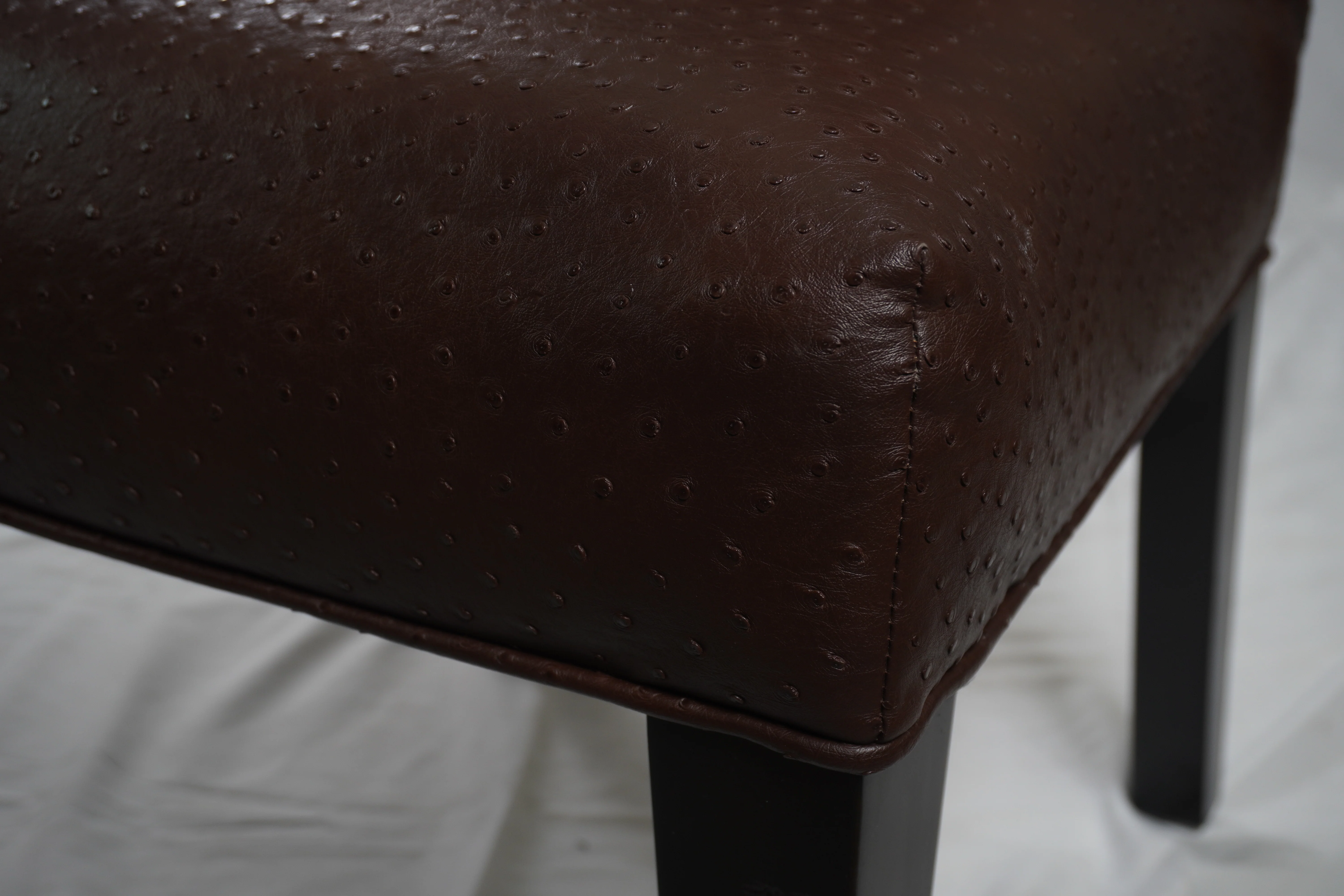 Heiberg Cummings Design Chairs with Ostrich Embossed Leather, Pair of - Image 12