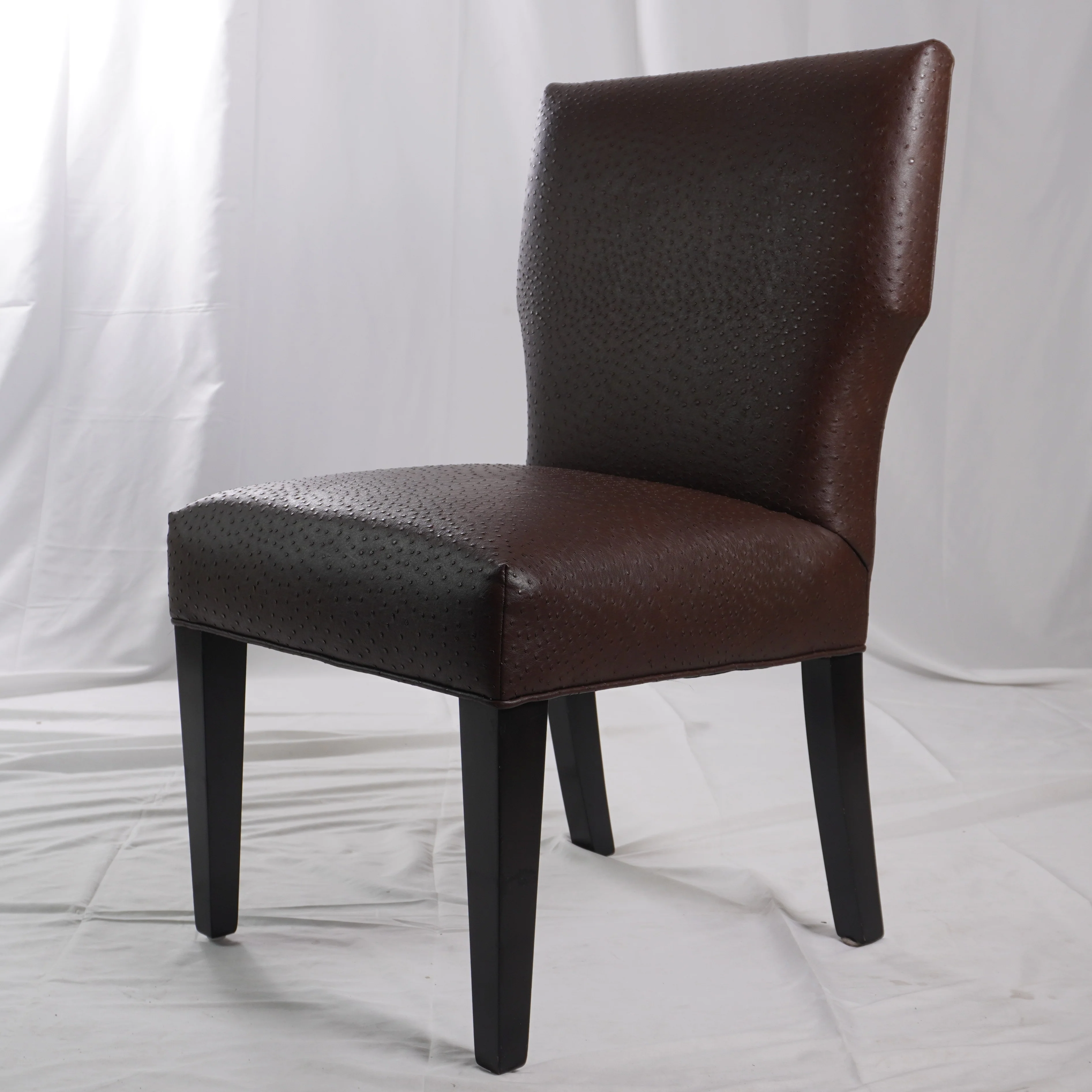 Heiberg Cummings Design Chairs with Ostrich Embossed Leather, Pair of - Image 4