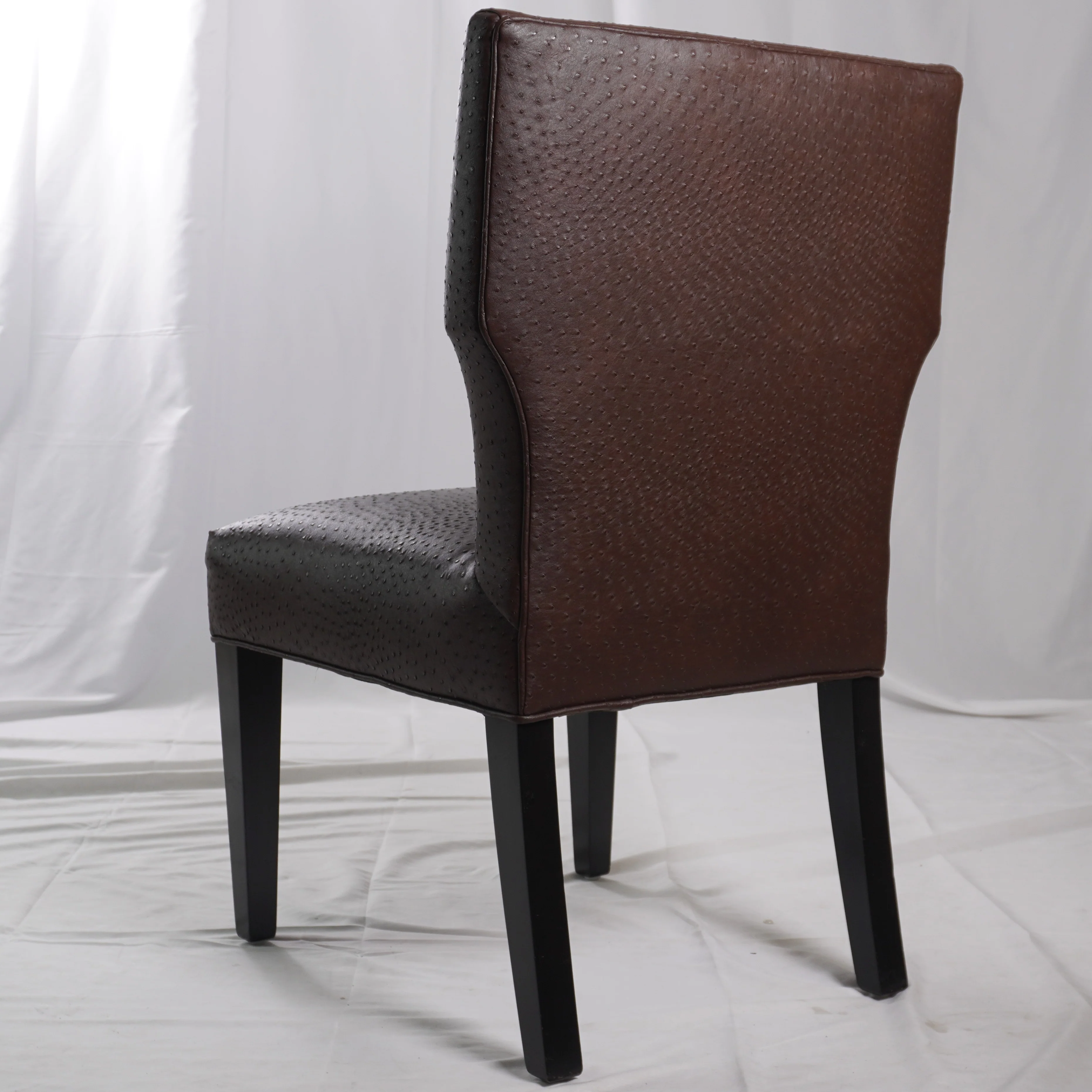 Heiberg Cummings Design Chairs with Ostrich Embossed Leather, Pair of - Image 5