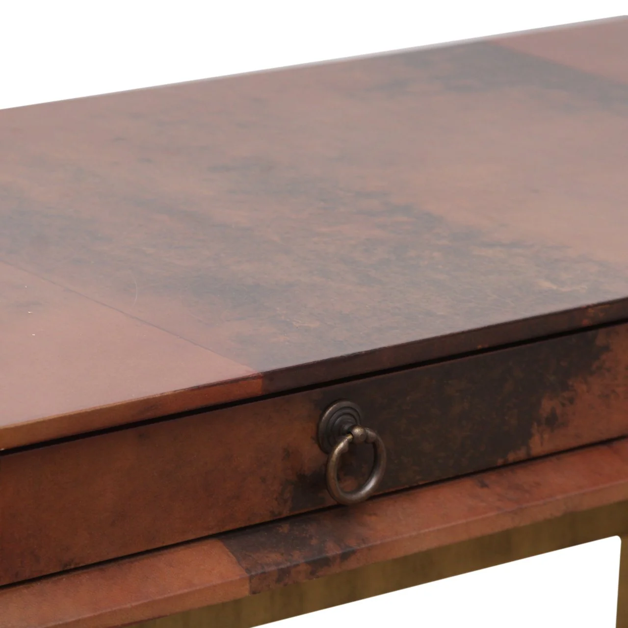 Julian Chichester Cortes Brown Vellum Console Table - Image 5
