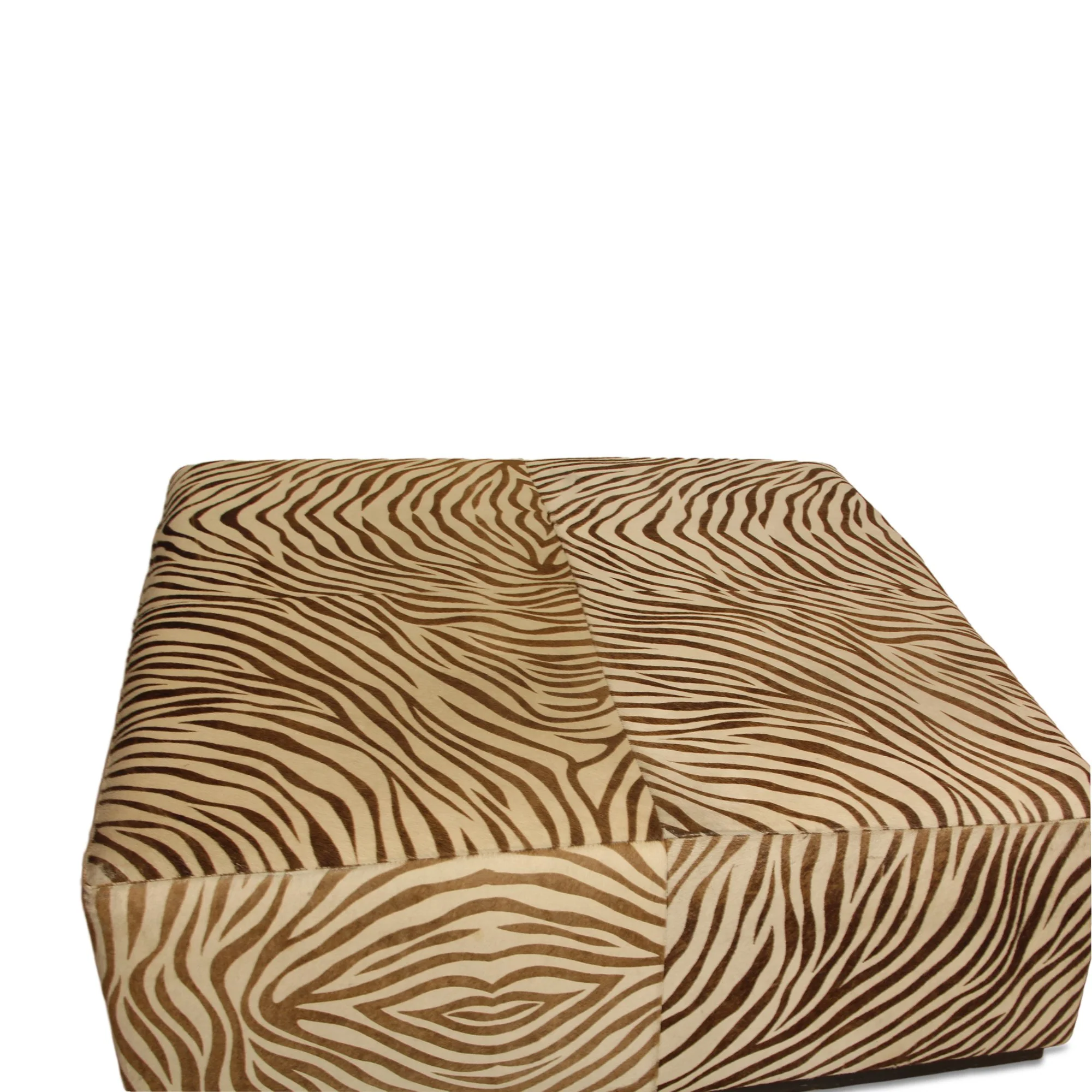 Kenneth Cole Zebra Design Cowhide Ottoman (2 Available) - Image 3