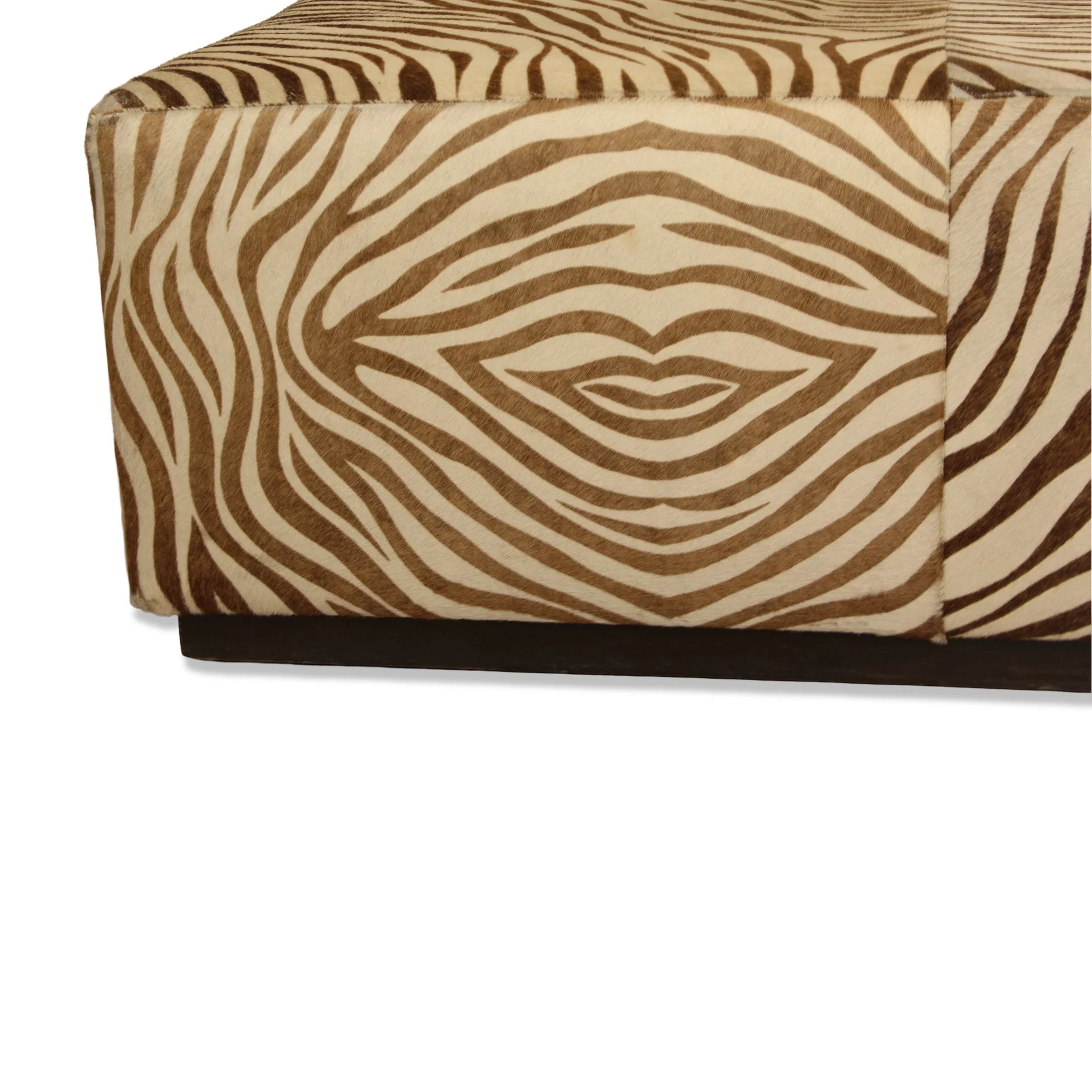 Kenneth Cole Zebra Design Cowhide Ottoman (2 Available) - Image 5