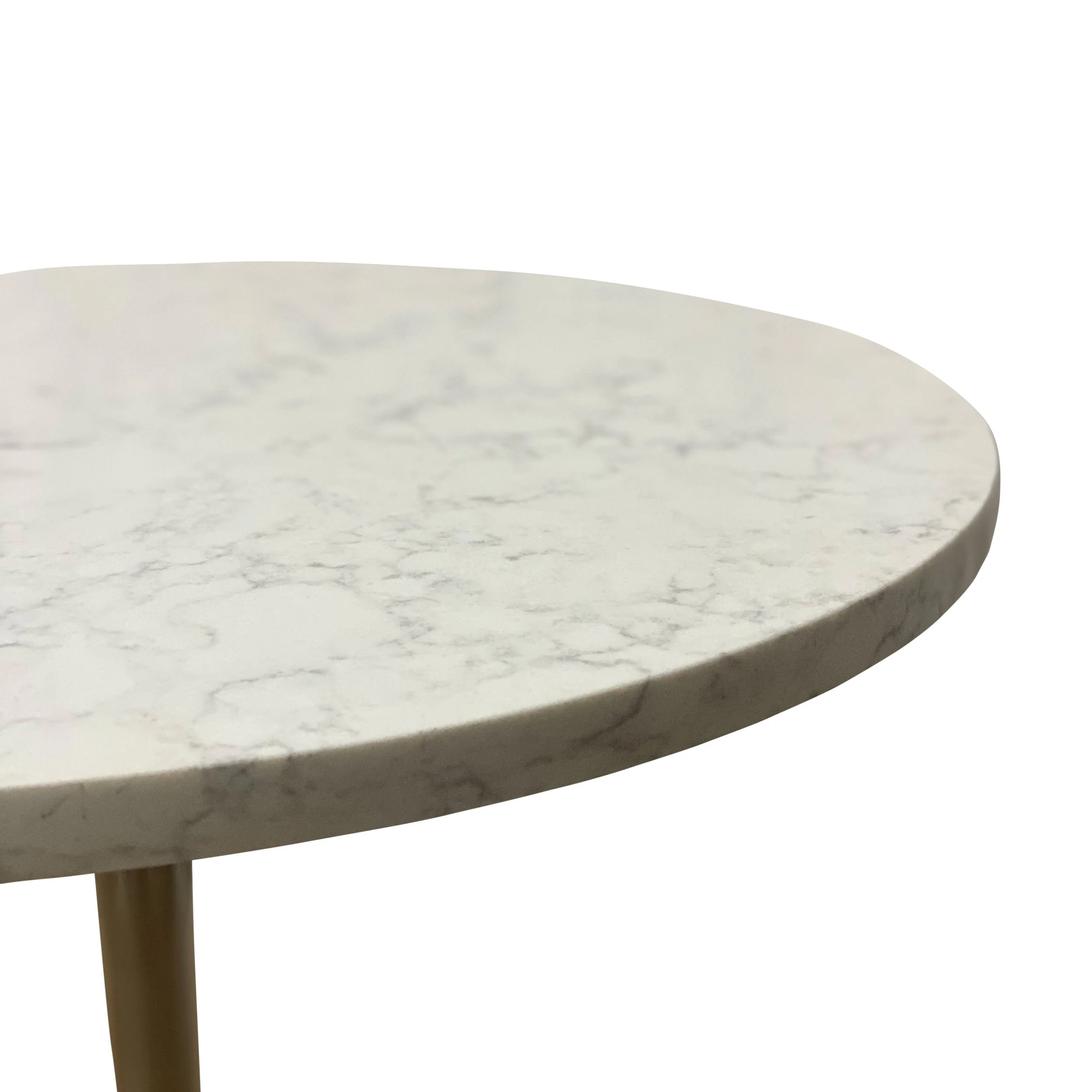 Marbled Quartz Round Side Table from R&B - Image 3