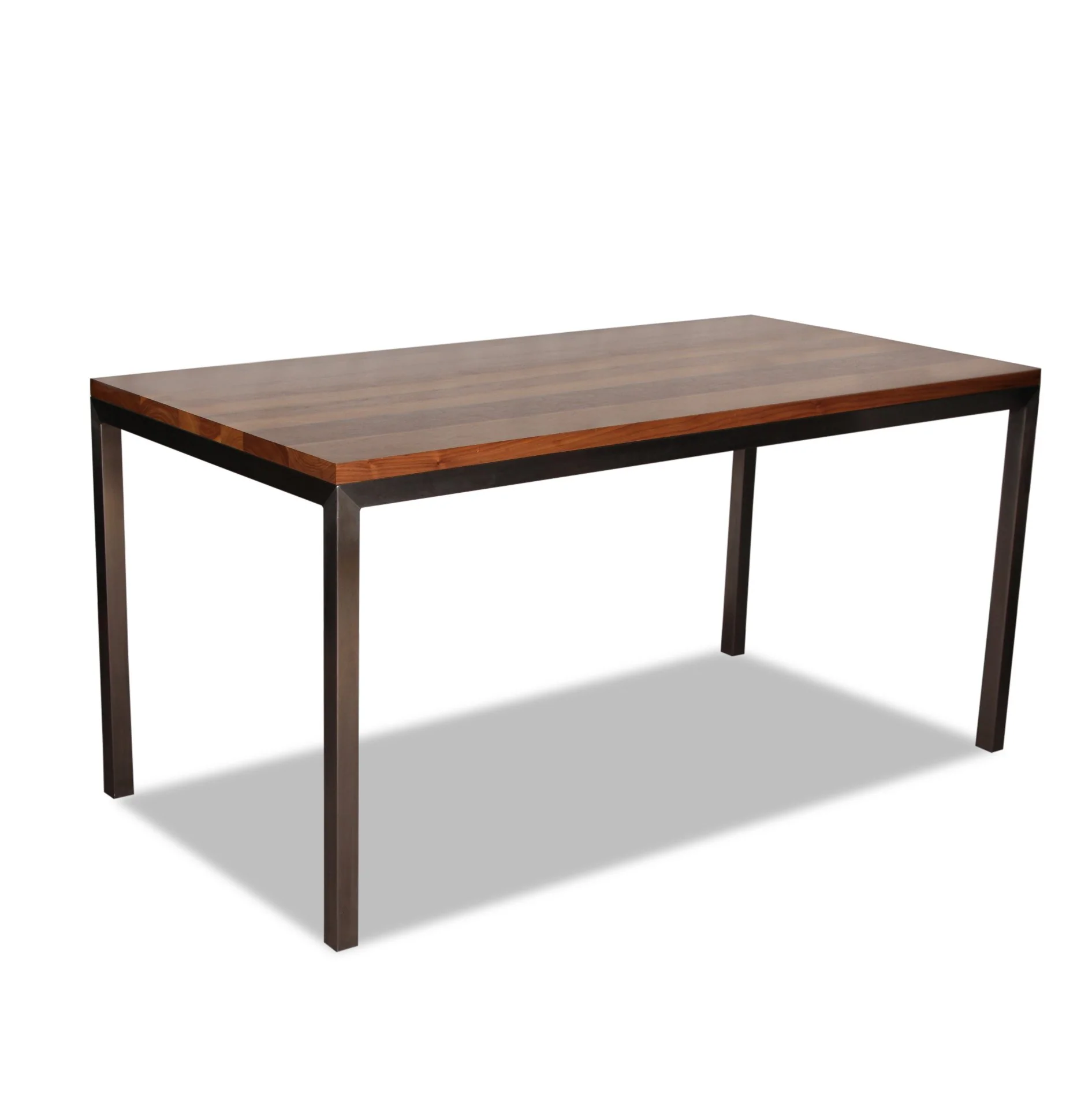 Milo Baughman Style Parsons Dining Table with Walnut Top from R&B - 2 Available - Image 3