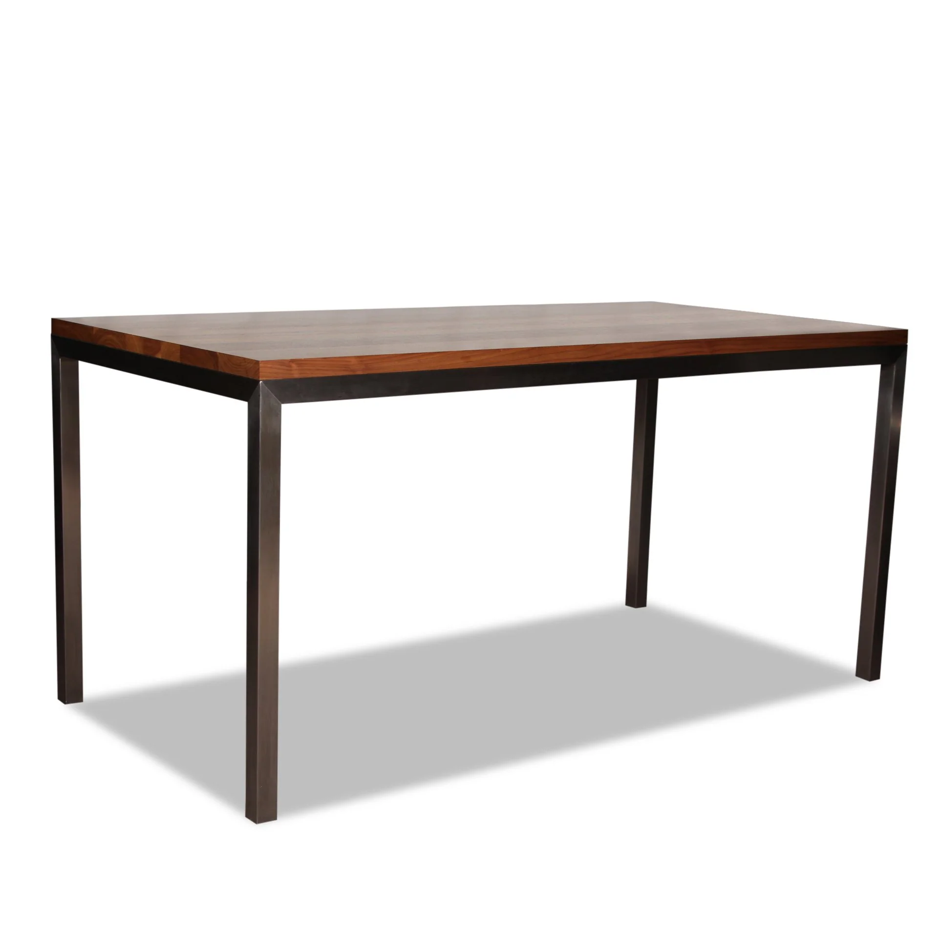Milo Baughman Style Parsons Dining Table with Walnut Top from R&B - 2 Available - Image 4