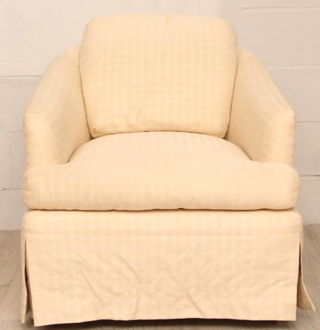 Newly Upholstered with Schumacher #177361 Upholstery Transitional Bucket Chair - Image 4