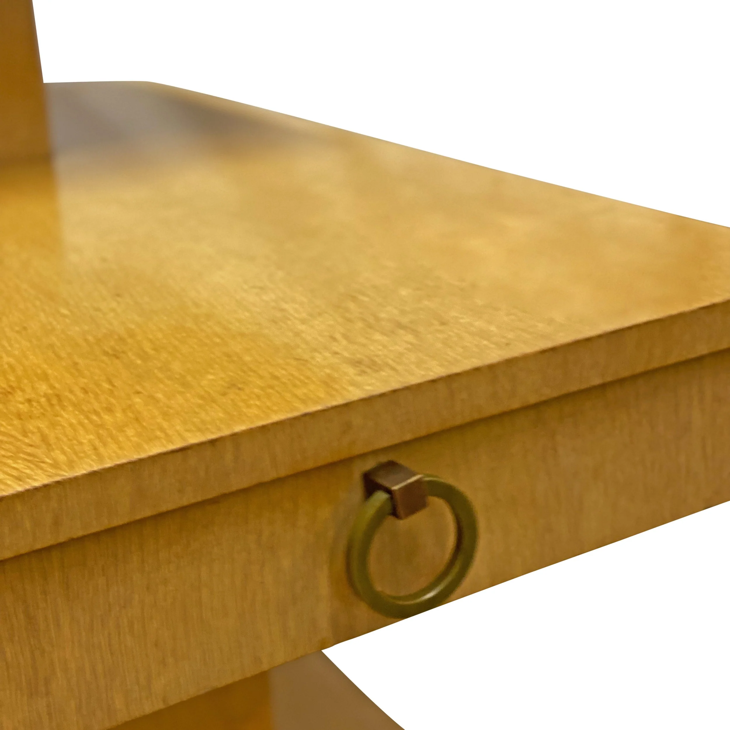 Pair of 1940's Modern Architectonic Side Tables with Bronze Pulls by Lane - Image 7