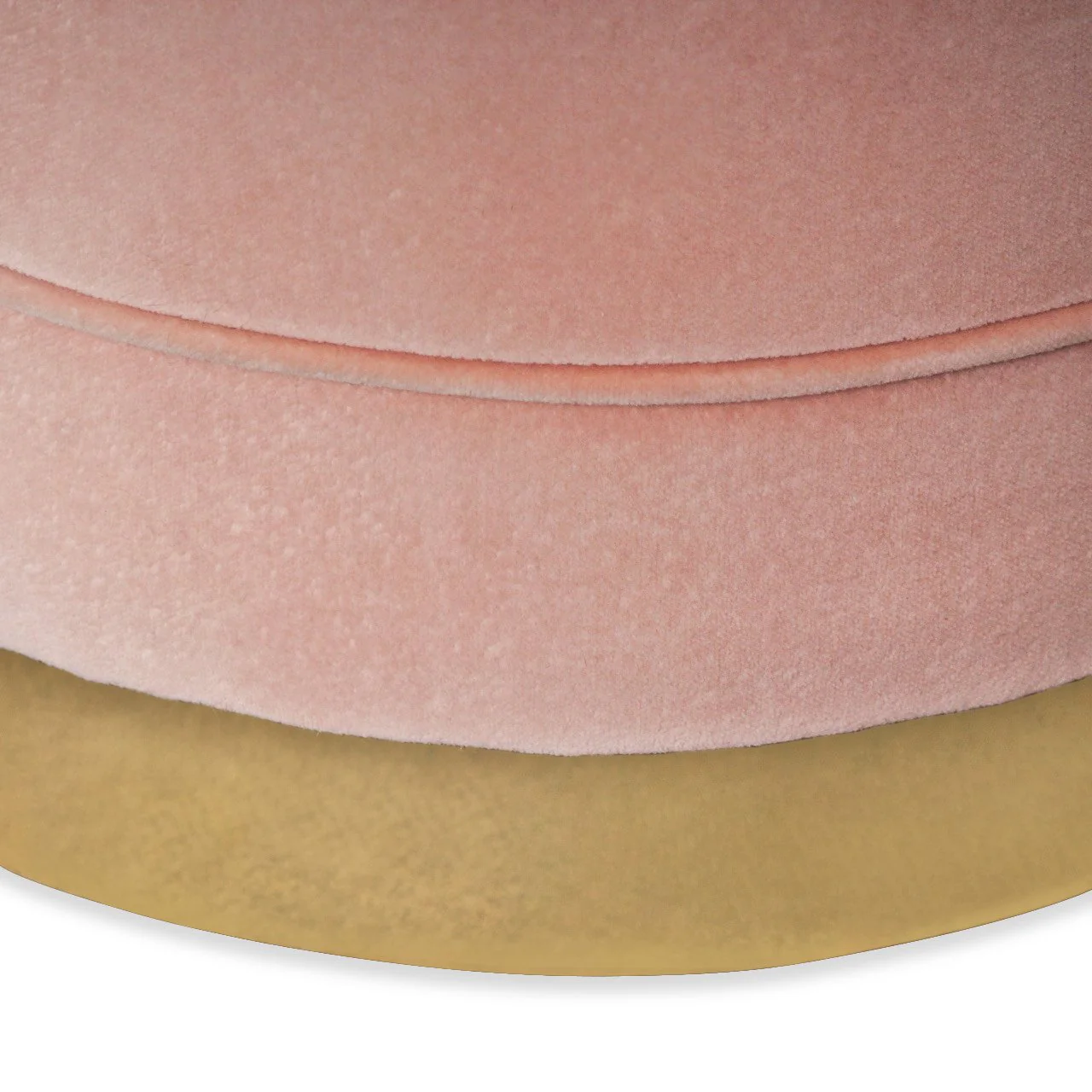 Pair of Kim Salmela Piper Stool in Cambridge Rosewater Velvet - Image 4