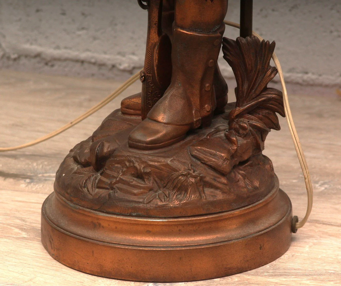 Pair of Vintage French Auguste Moreau Bronze Sculpture Table Lamps - Image 13