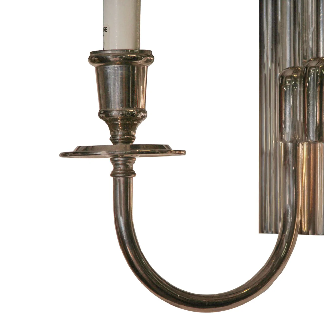 Pair of Vintage Nickel Plated Sconces - Image 4
