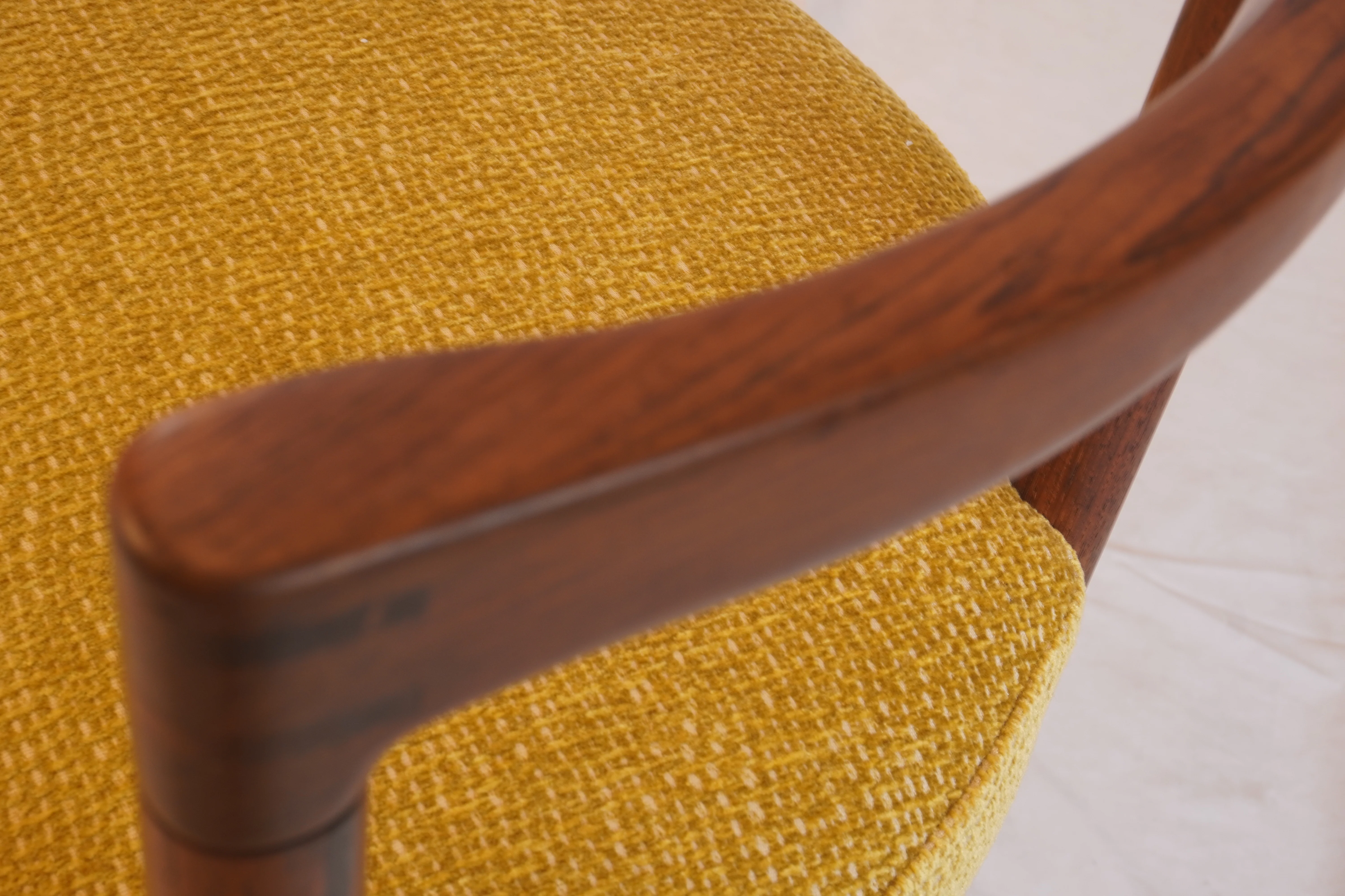 Rare Rosewood Model 195 Dining Chairs by Ole Gjerlov-Knudsen & Torben Lind for France & Son C1960, Set of 4 - Image 11