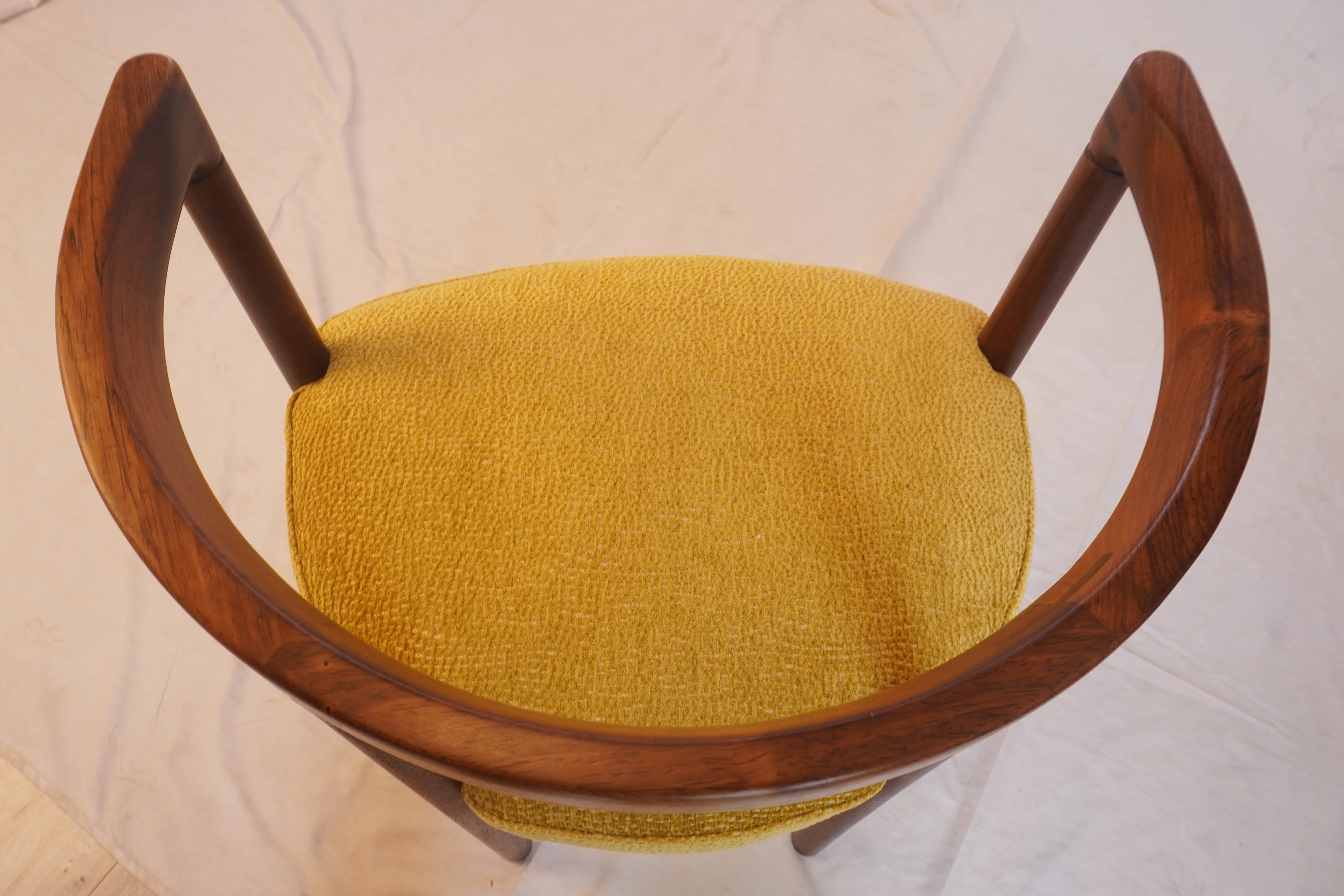 Rare Rosewood Model 195 Dining Chairs by Ole Gjerlov-Knudsen & Torben Lind for France & Son C1960, Set of 4 - Image 12