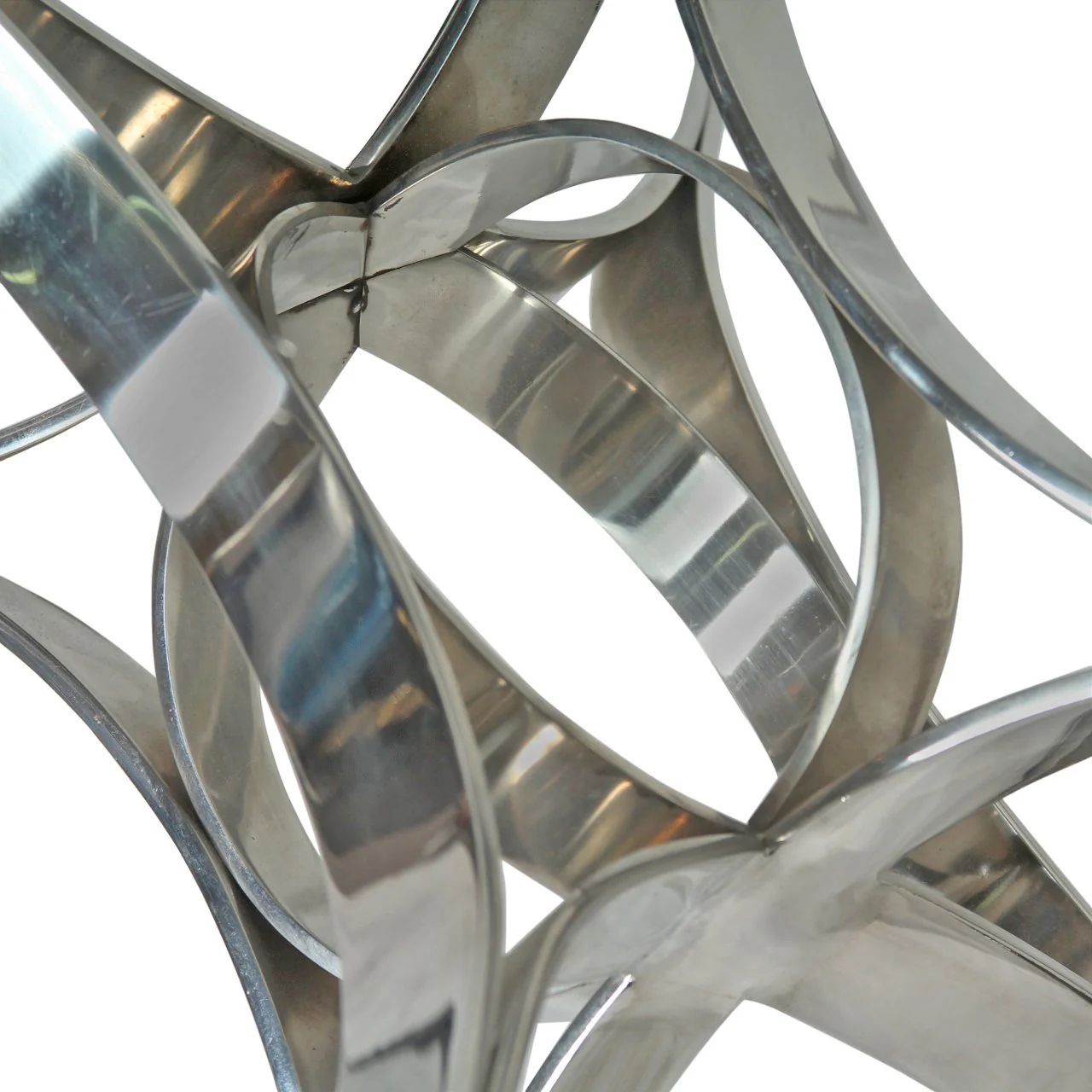 Roger Sprunger Sculptural Stainless Steel and Glass Coffee Table for Dunbar - Image 6