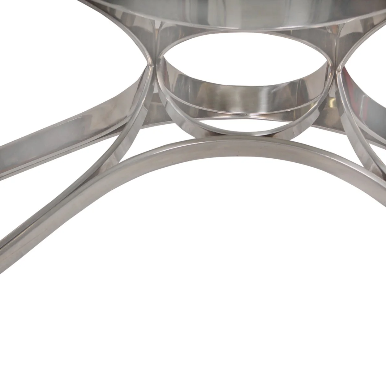 Roger Sprunger Sculptural Stainless Steel and Glass Coffee Table for Dunbar - Image 7