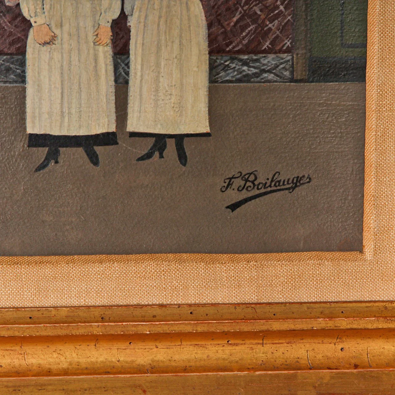 Set of 2 Fernand Boilauges Oil on Canvas Artwork - Image 8