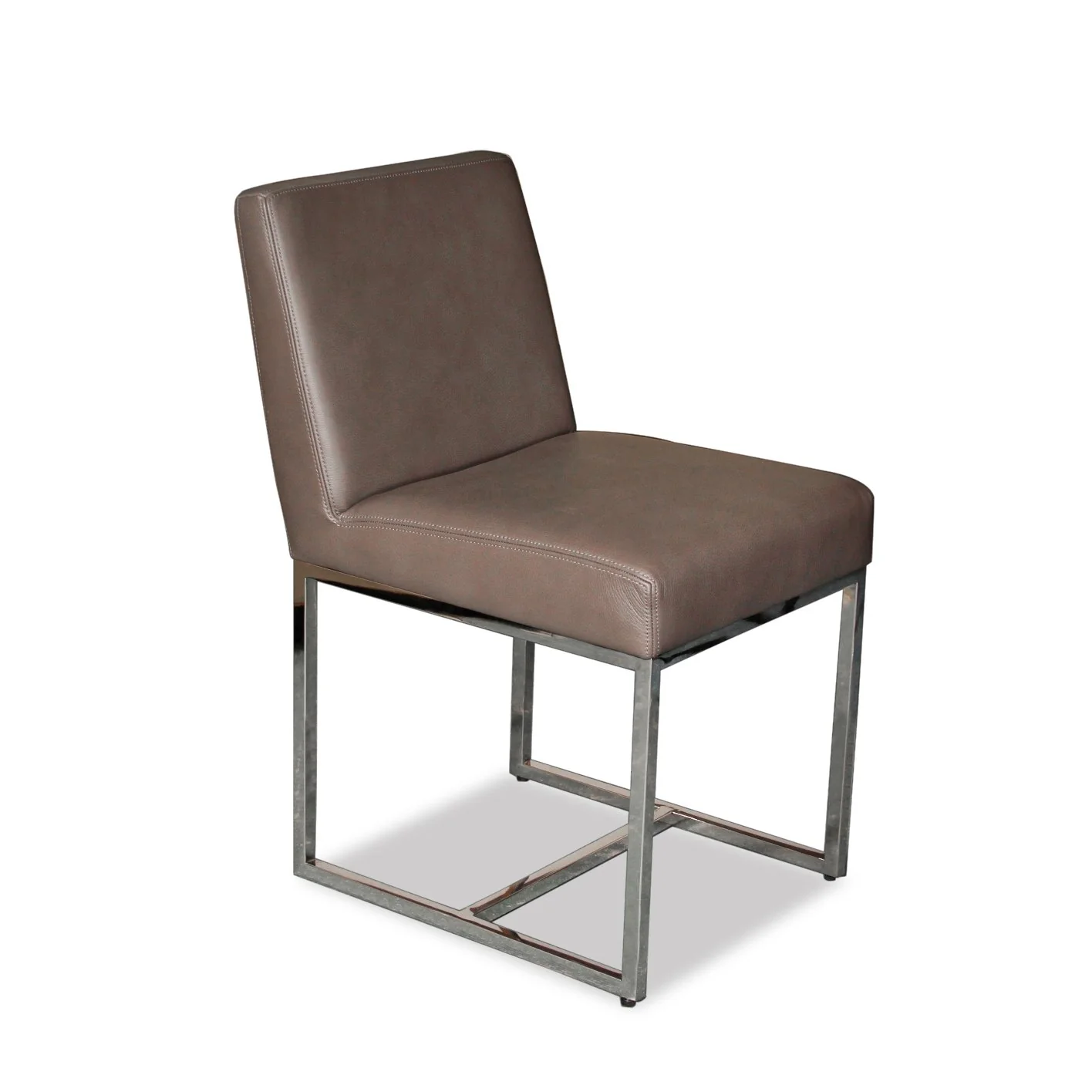 Set of 3 Emery Leather Dining Side Chairs - Image 3