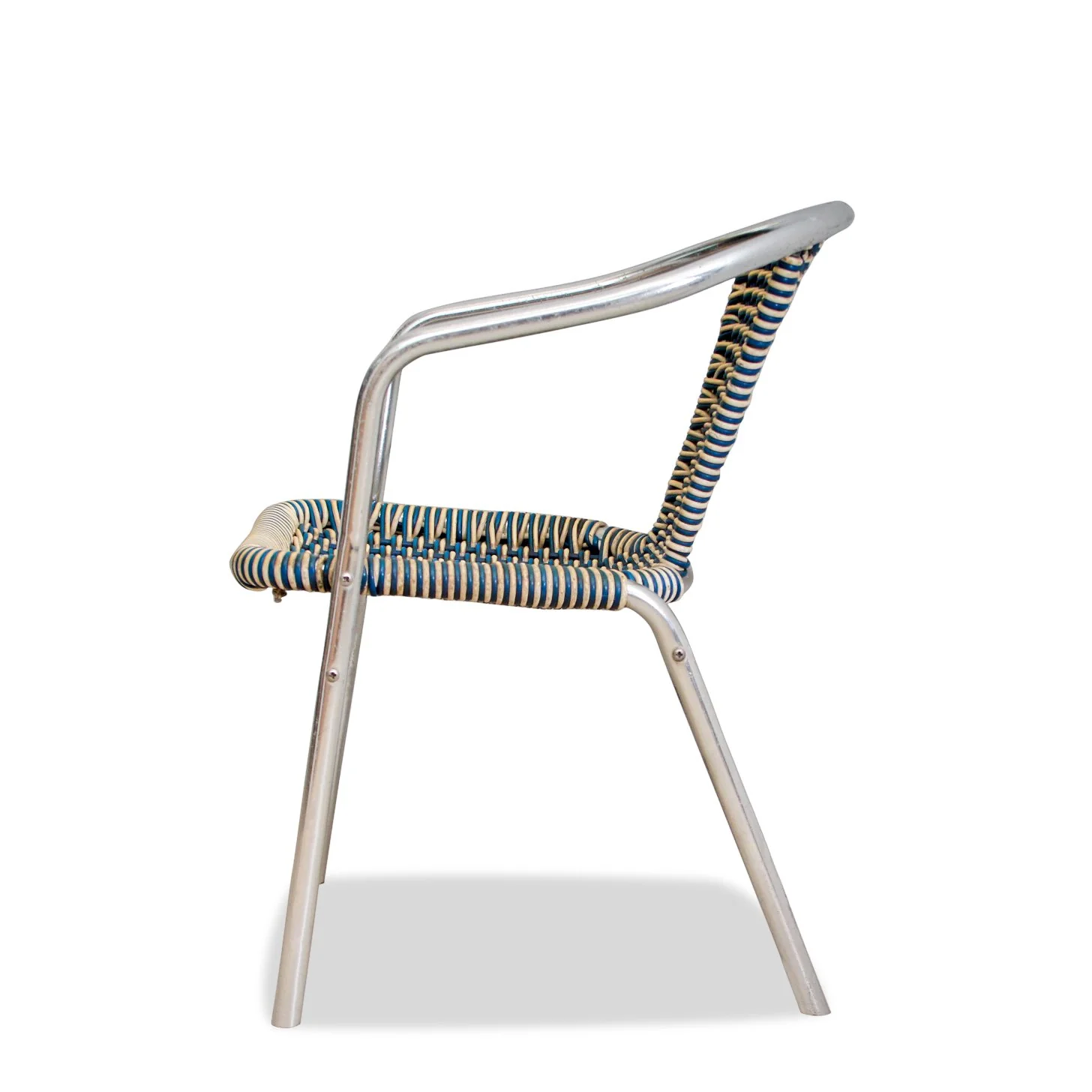 Set of 6 CB2 Rex Aluminum Outdoor Chairs (from B-Bar & Lounge, Lafayette & Bowery) - Image 4