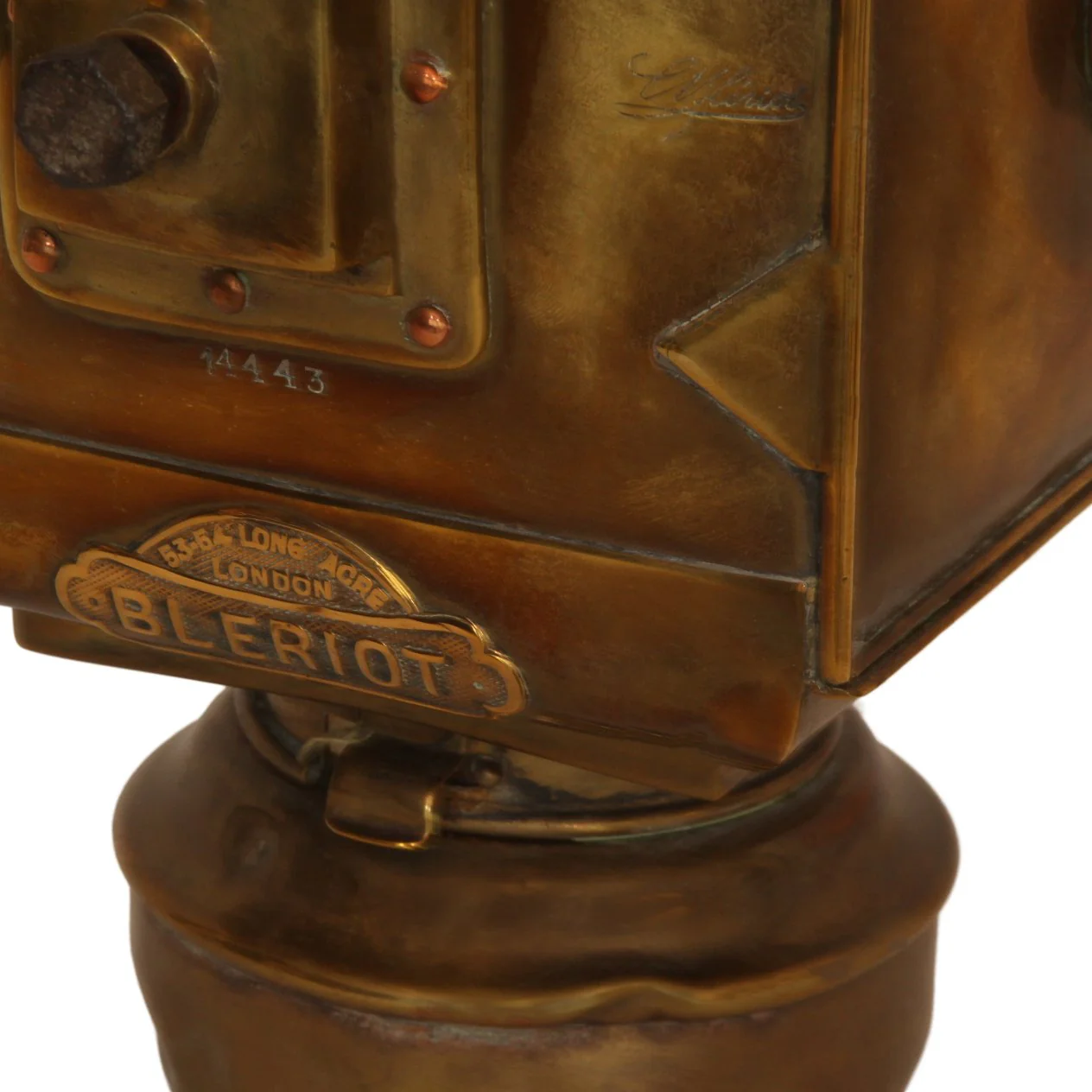Set of Antique Bleriot & Lucas Burbury Oil Illuminated Side Lamp - Image 5