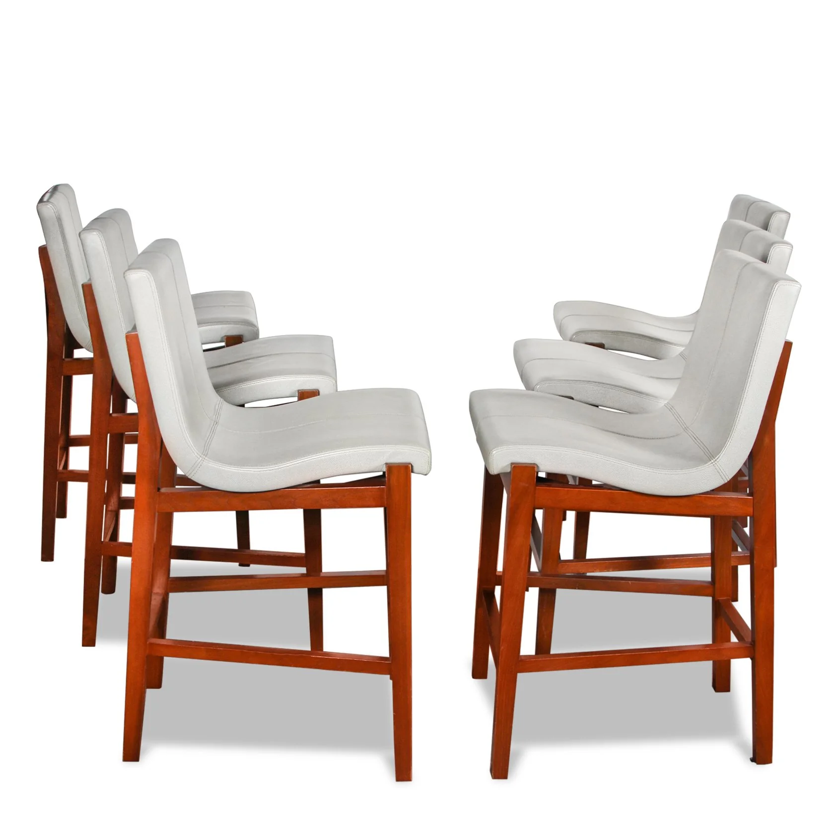 Set of Six Holly Hunt Siren Counter Stools - Image 3