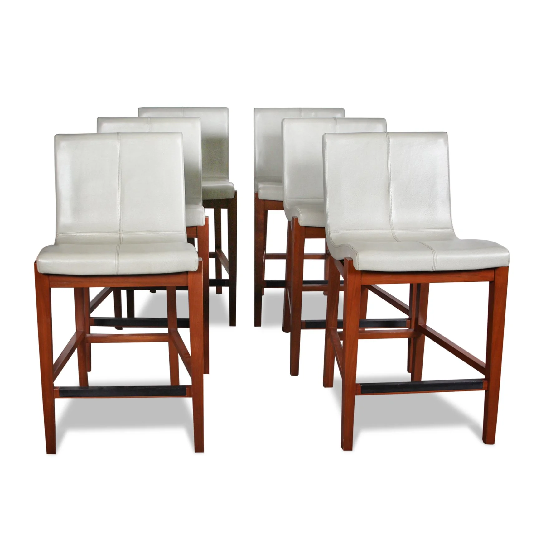 Set of Six Holly Hunt Siren Counter Stools - Image 4