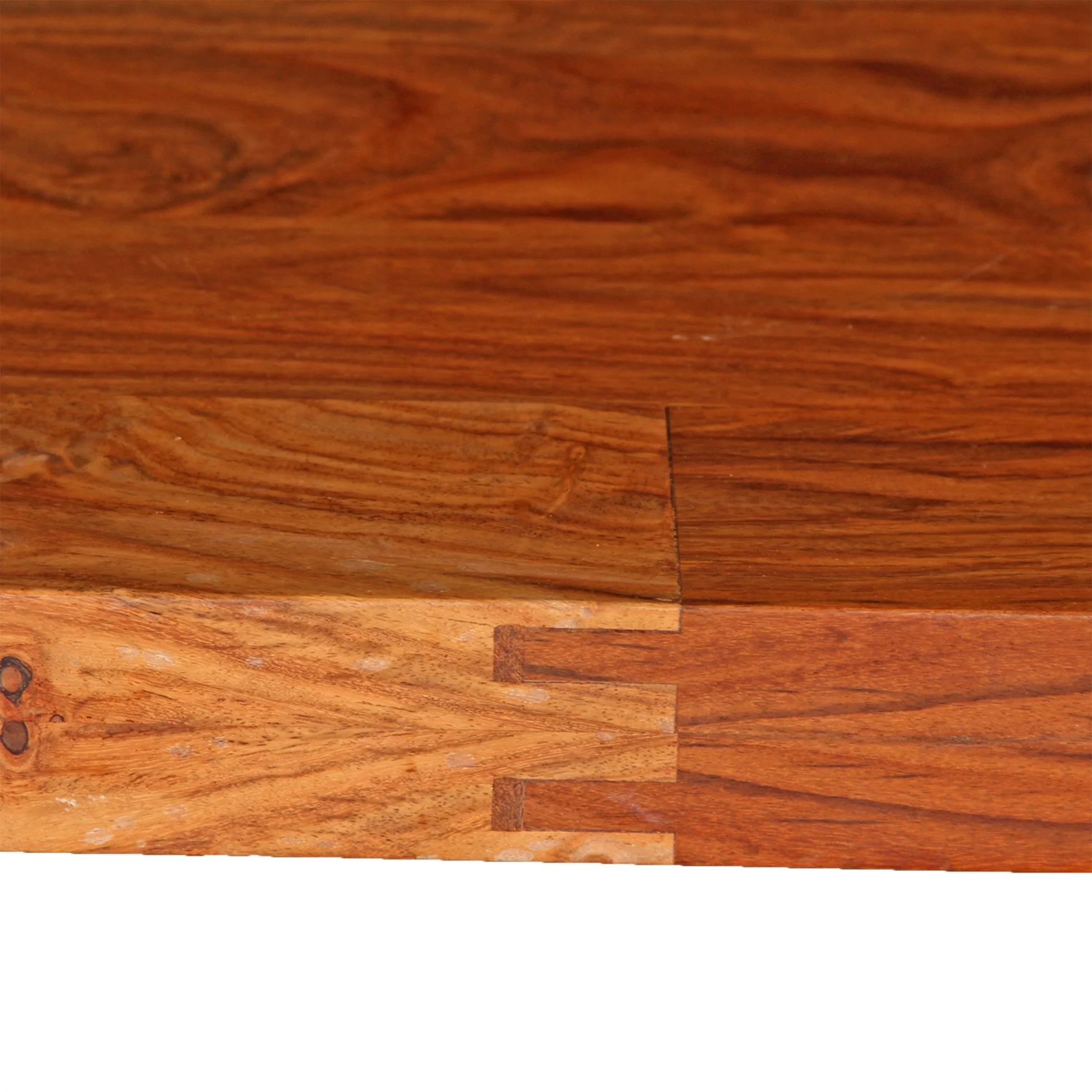 Solid Thick Walnut Block Top Dining Table on Hairpin Legs - Image 5