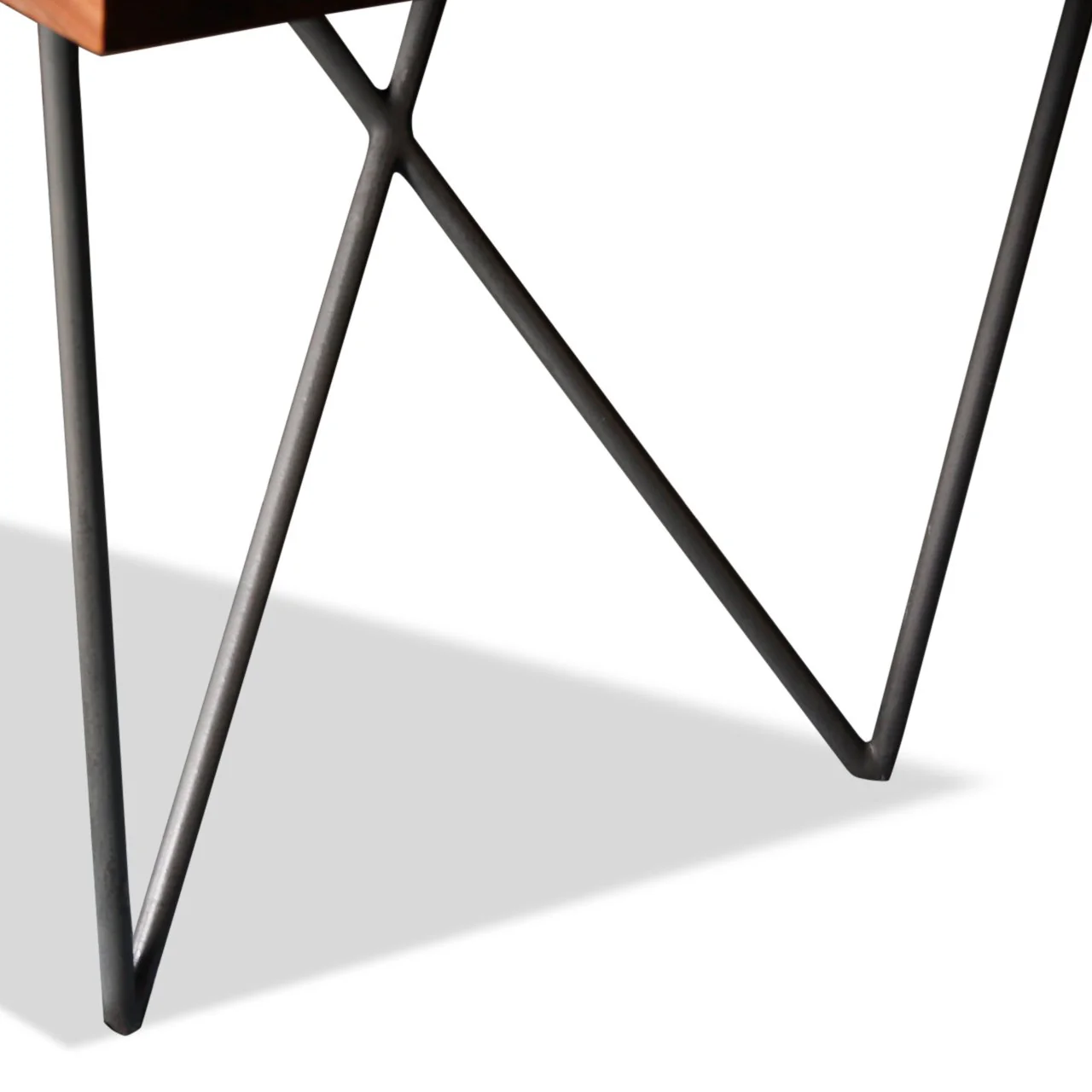 Solid Thick Walnut Block Top Dining Table on Hairpin Legs - Image 8