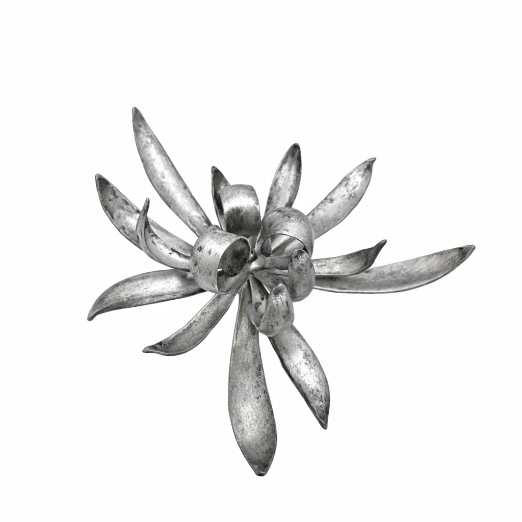 TED MUEHLING STERLING SILVER CHRYSANTHEMUM CANDLE HOLDER - Image 2
