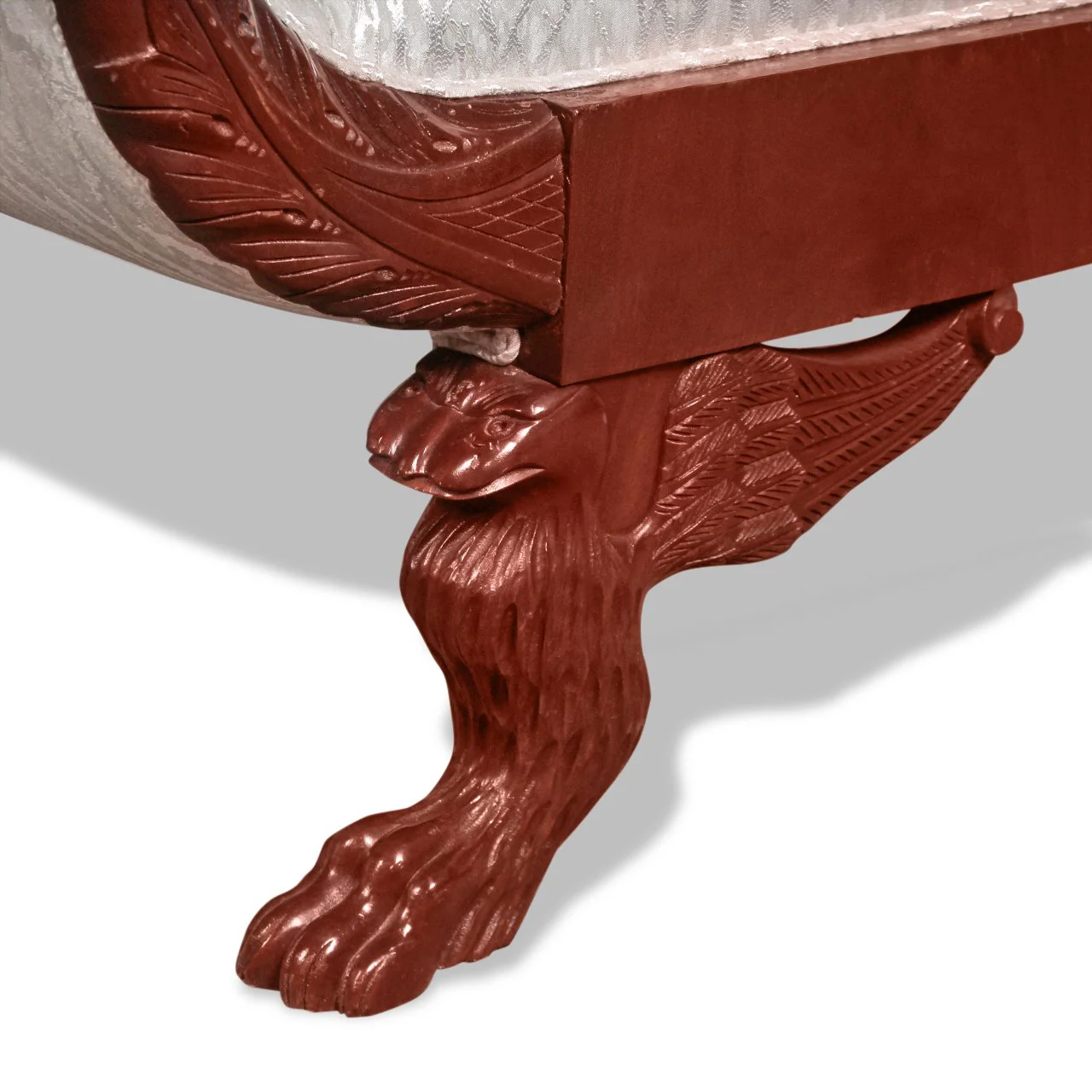 Vintage American Empire Style Mahogany Sofa - Image 12