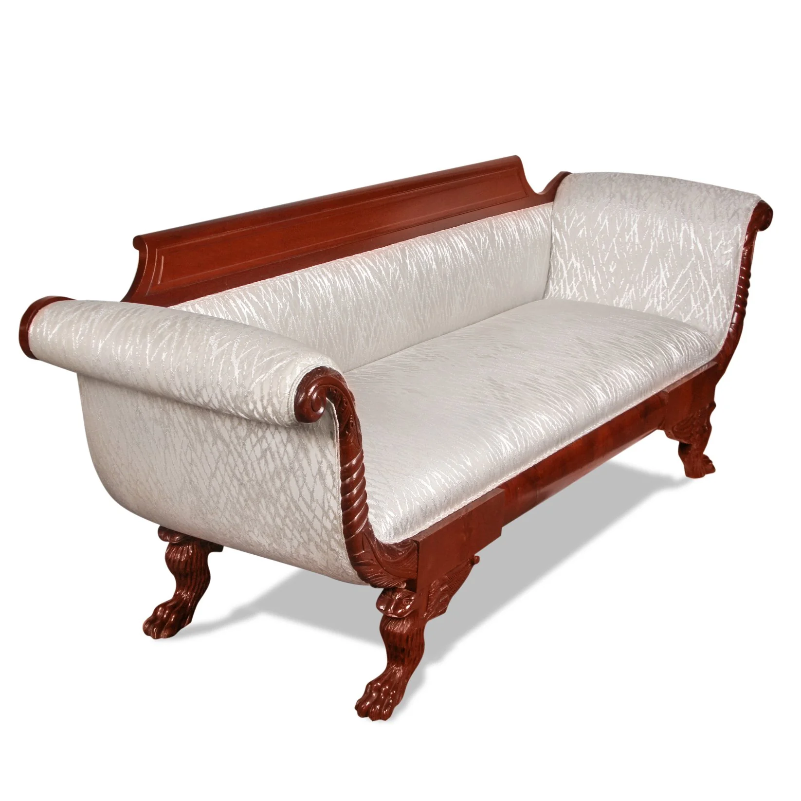 Vintage American Empire Style Mahogany Sofa - Image 3