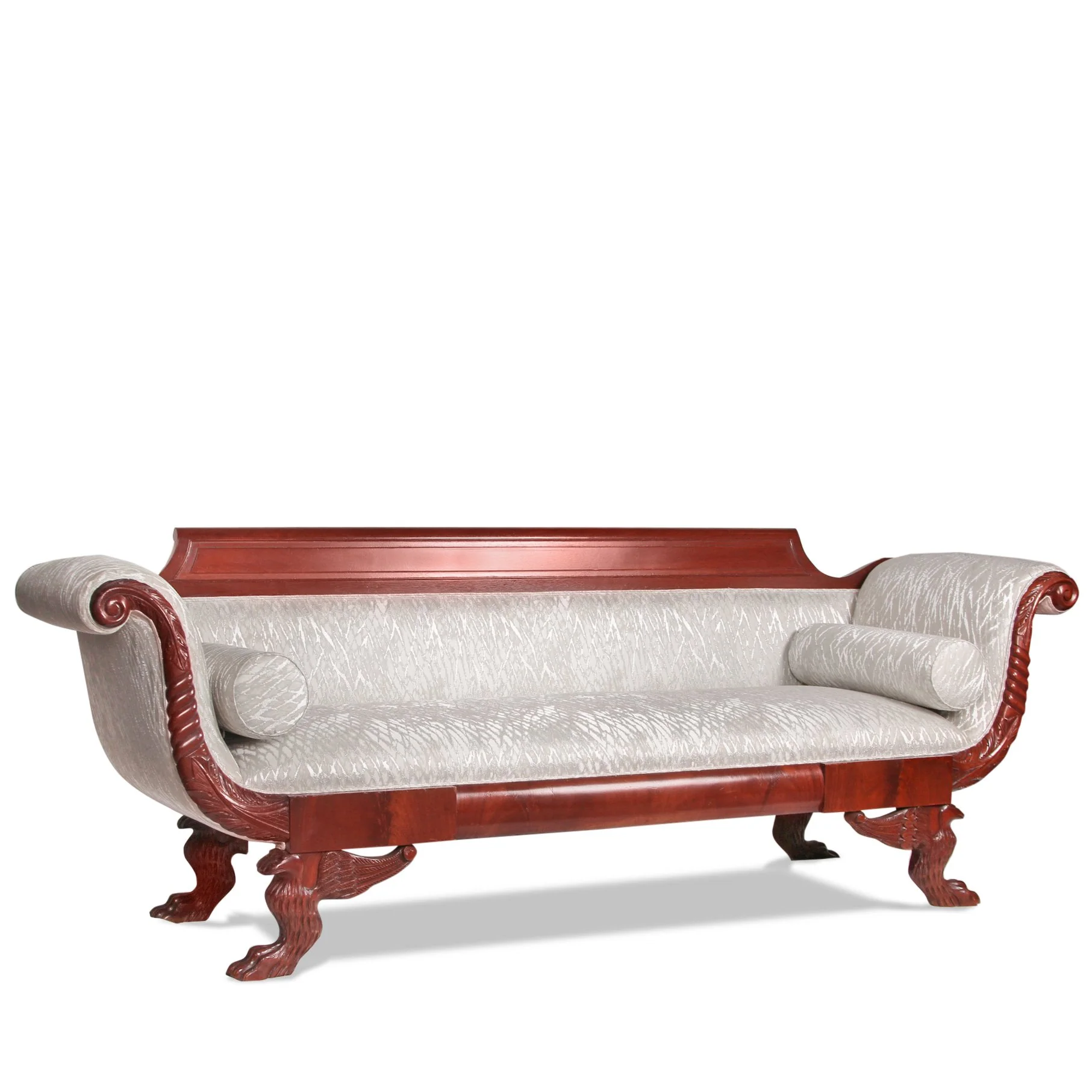 Vintage American Empire Style Mahogany Sofa - Image 4