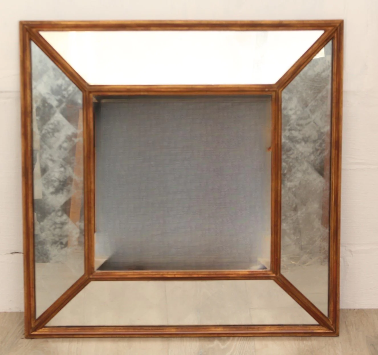 Vintage Art Deco Gilded & Eglomise Mirror - Image 3