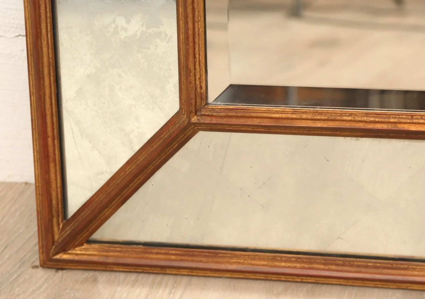 Vintage Art Deco Gilded & Eglomise Mirror - Image 4